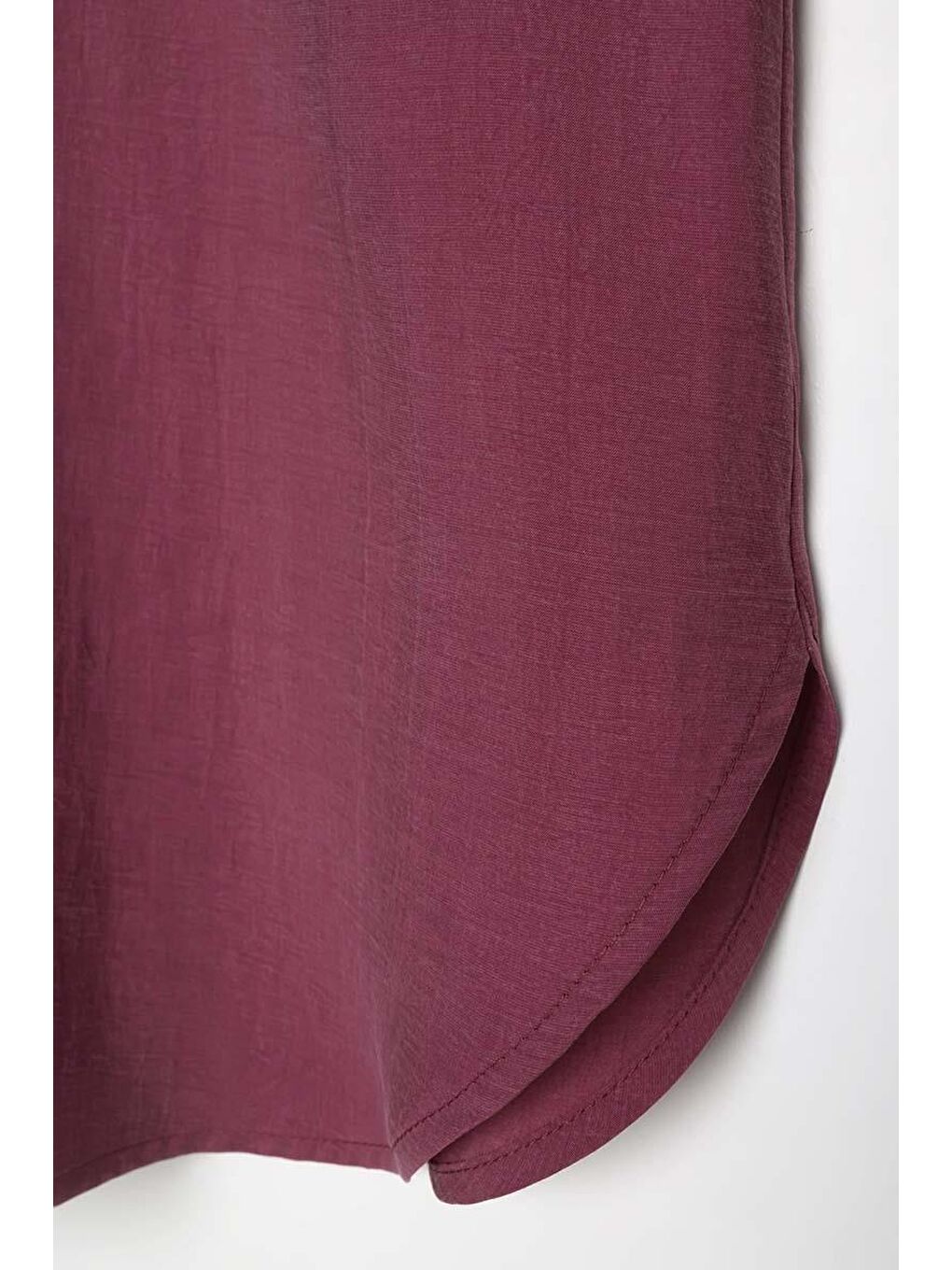 Mürdüm-Metal Düğmeli Gömlek-5