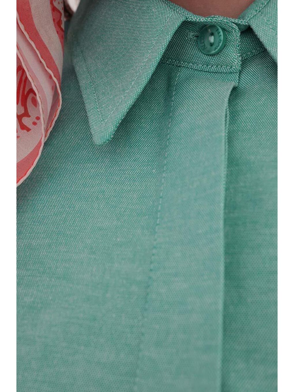 Yeşil Basic Gizli Patlı Gömlek-2