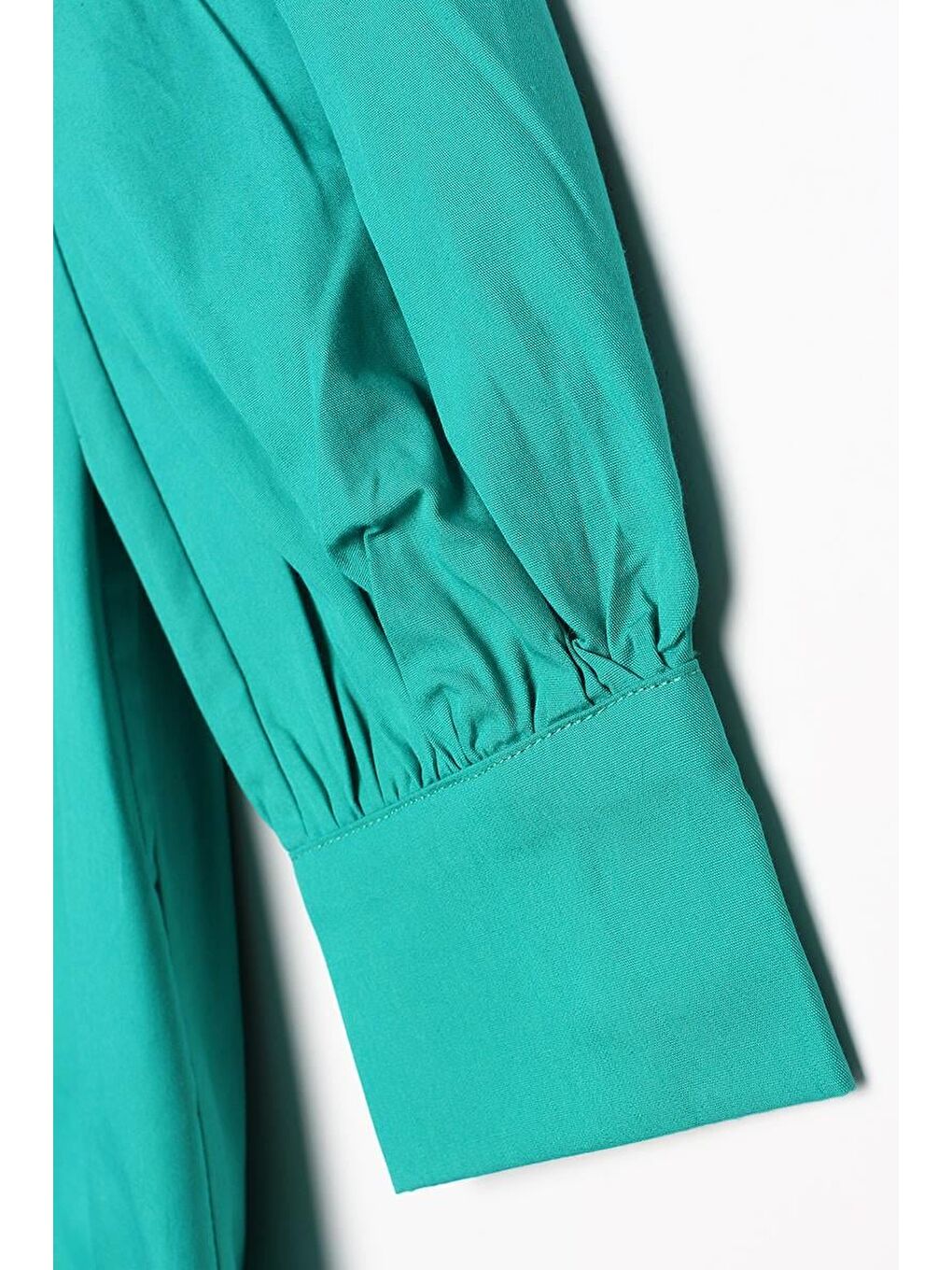 Yeşil01 Hakim Yaka Yarım Patlı %100 Pamuklu Tunik-6