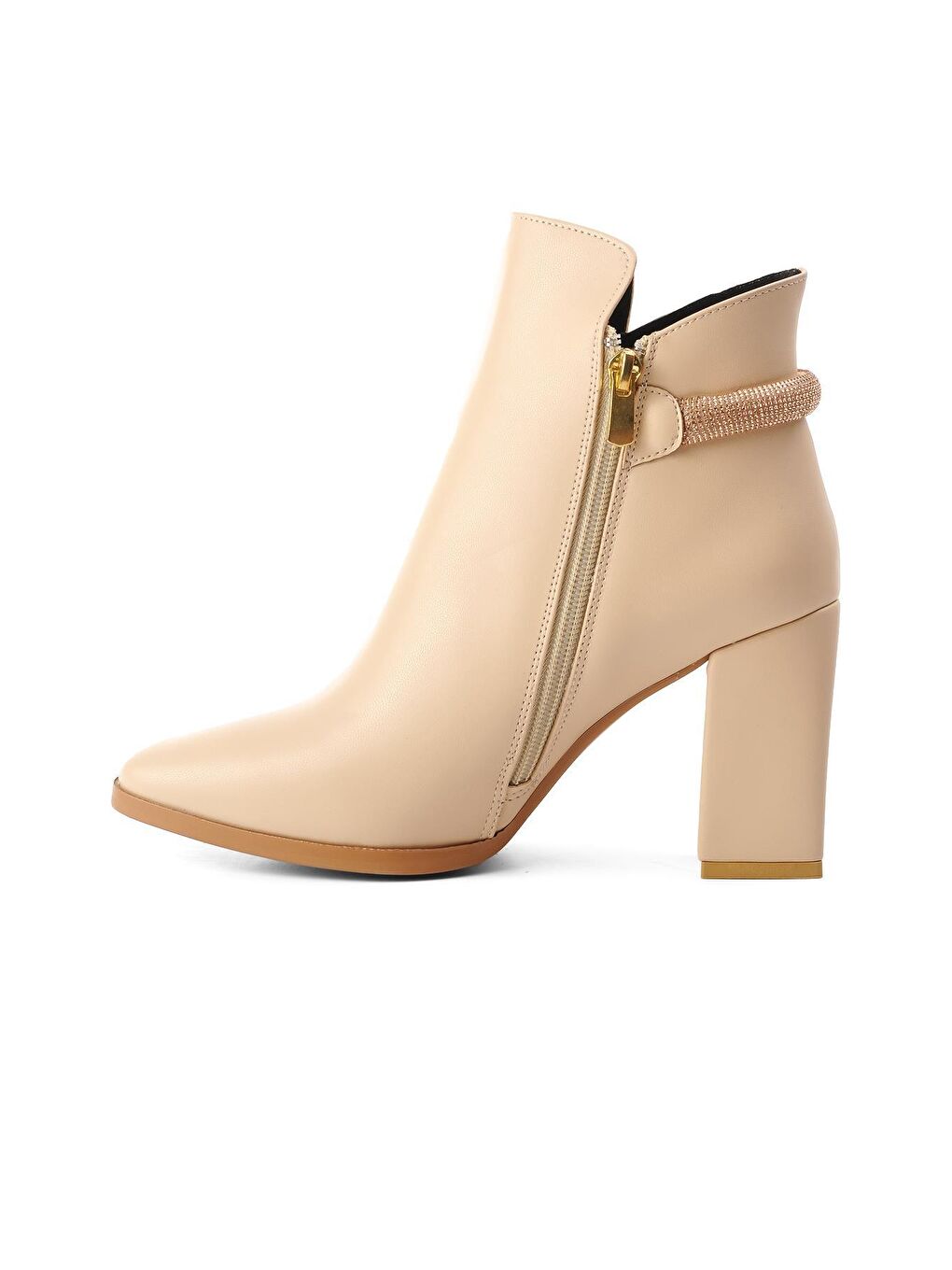 Bej K1037 Ten Kadın Topuklu Bot-1