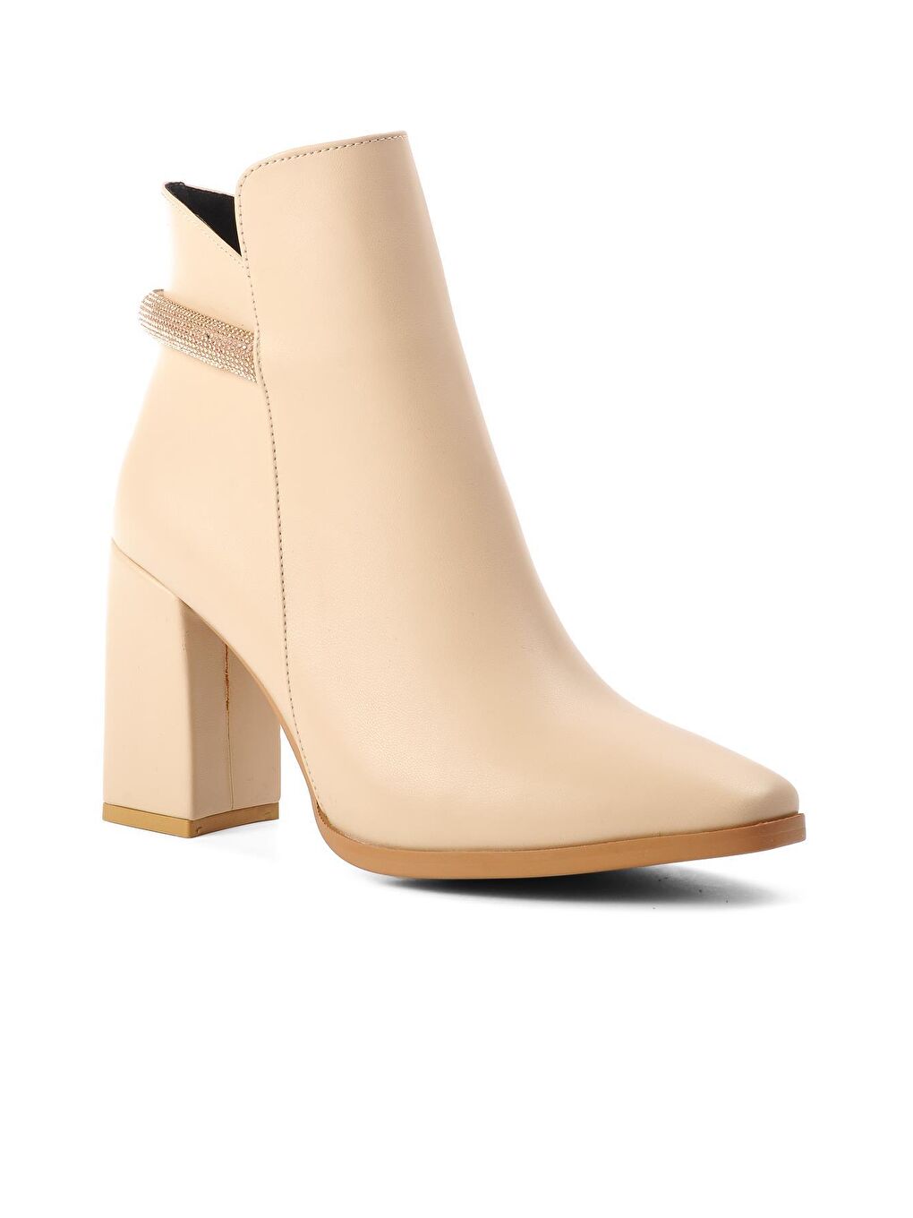 Bej K1037 Ten Kadın Topuklu Bot-2