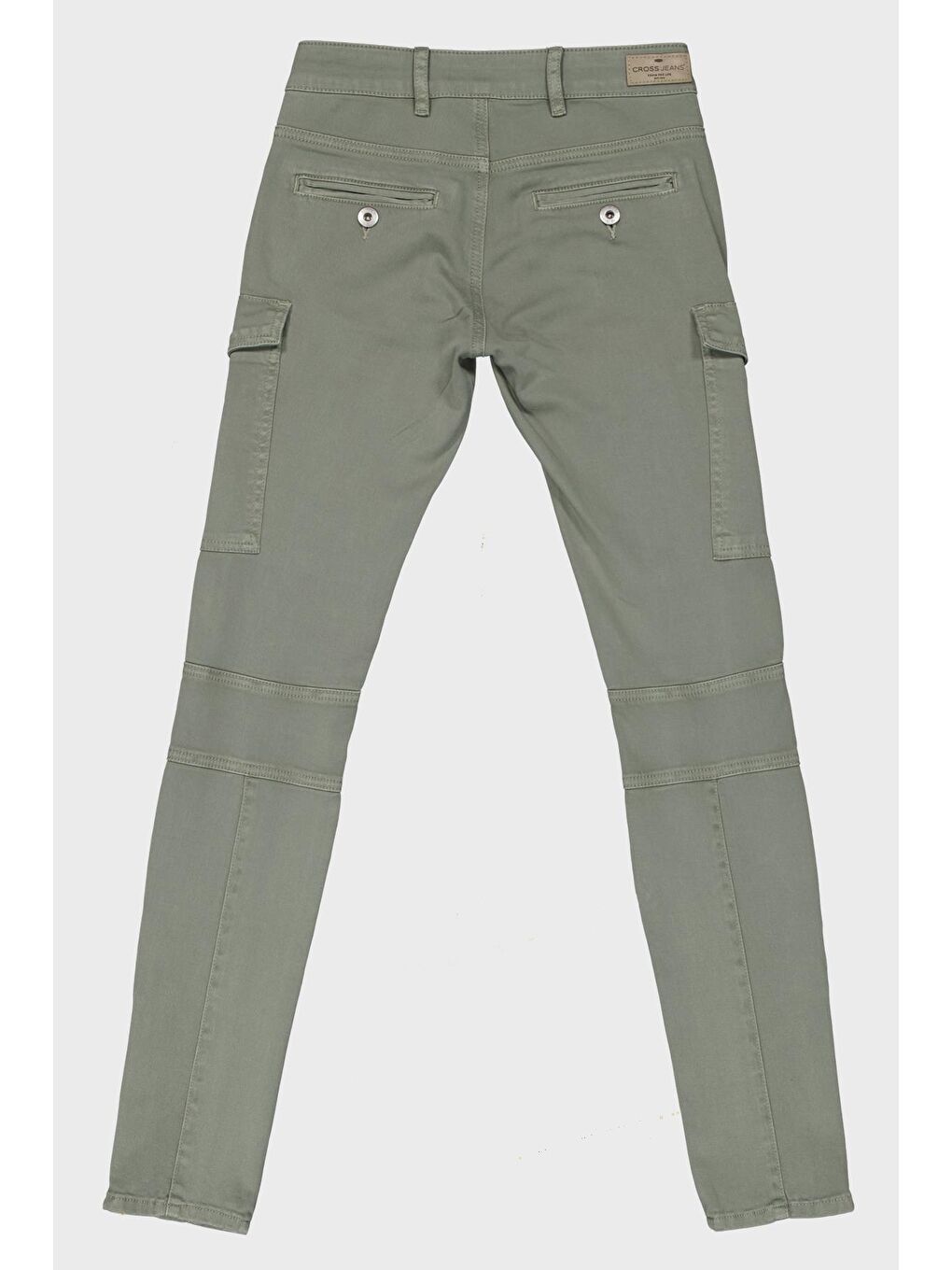 CROSS JEANS Haki Hazel Haki Normal Bel Kargo Cepli Paçası Fermuarlı Skinny Fit Jean Pantolon C 4527-013 - 1