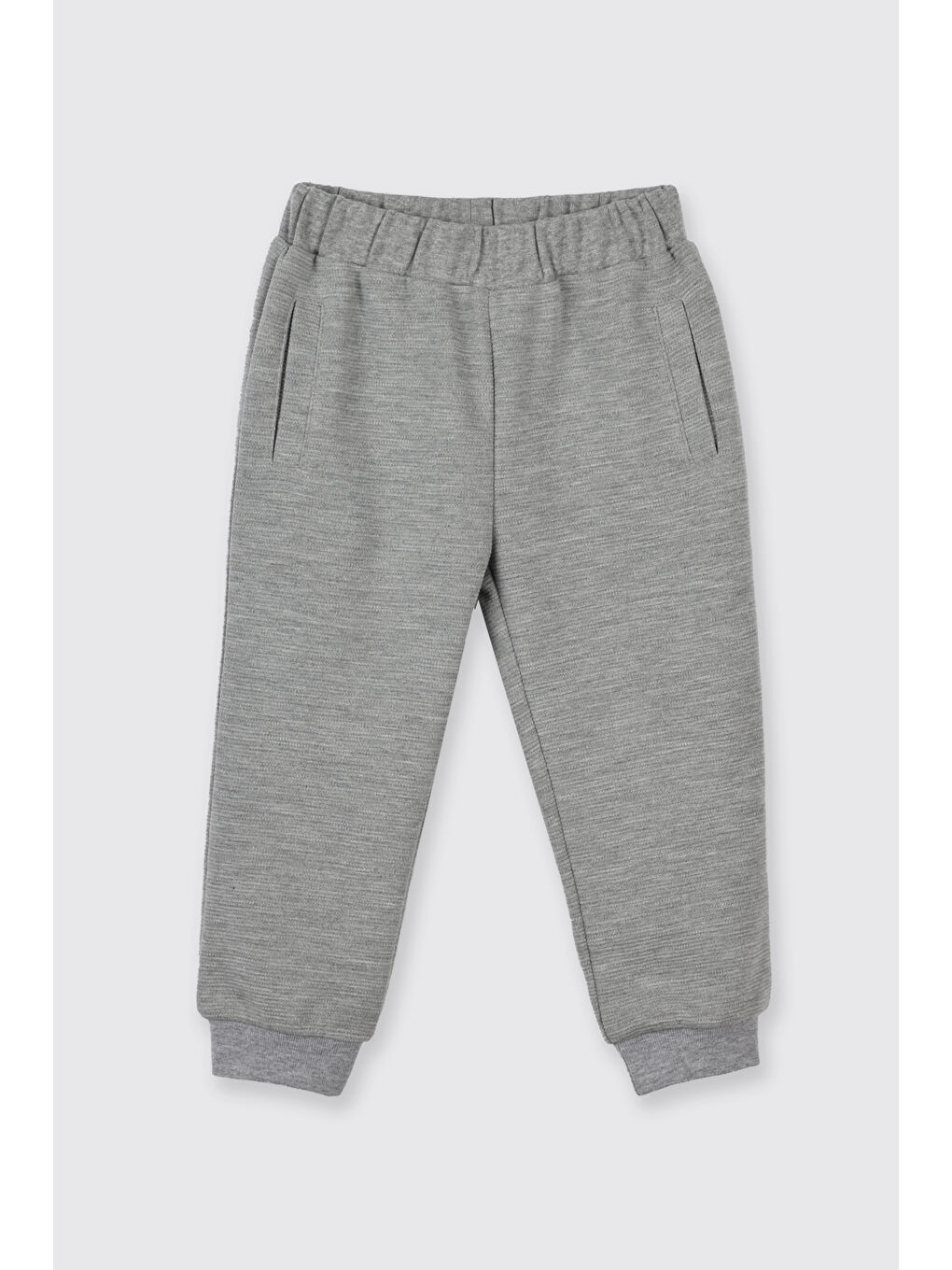 Kız Bebek Beli Lastikli Gri-Melanj Eşofman Altı