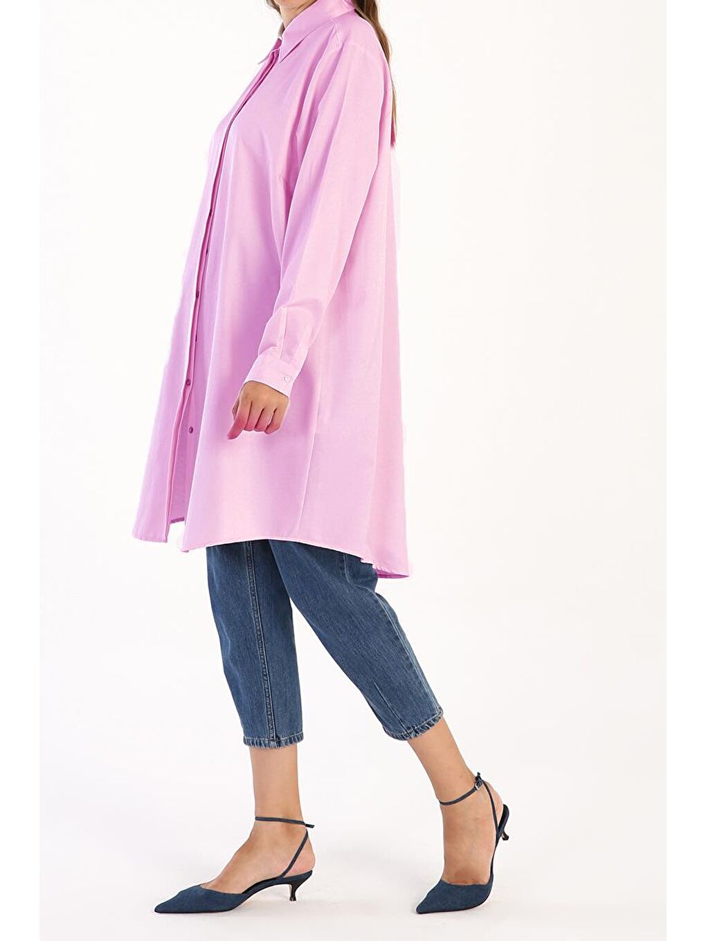 Açık Pembe-Gizli Patlı Gömlek-2