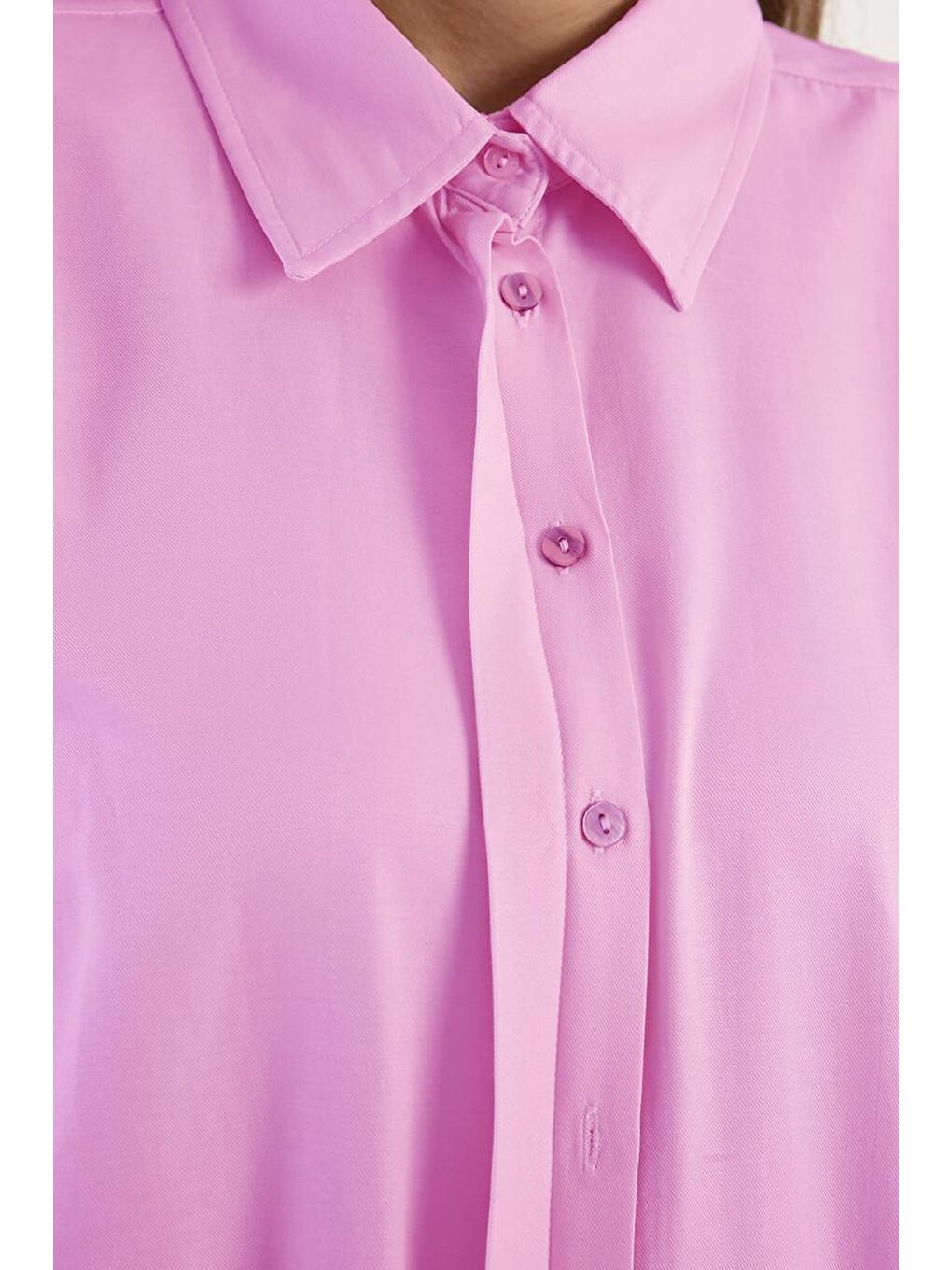 Açık Pembe-Gizli Patlı Gömlek-3