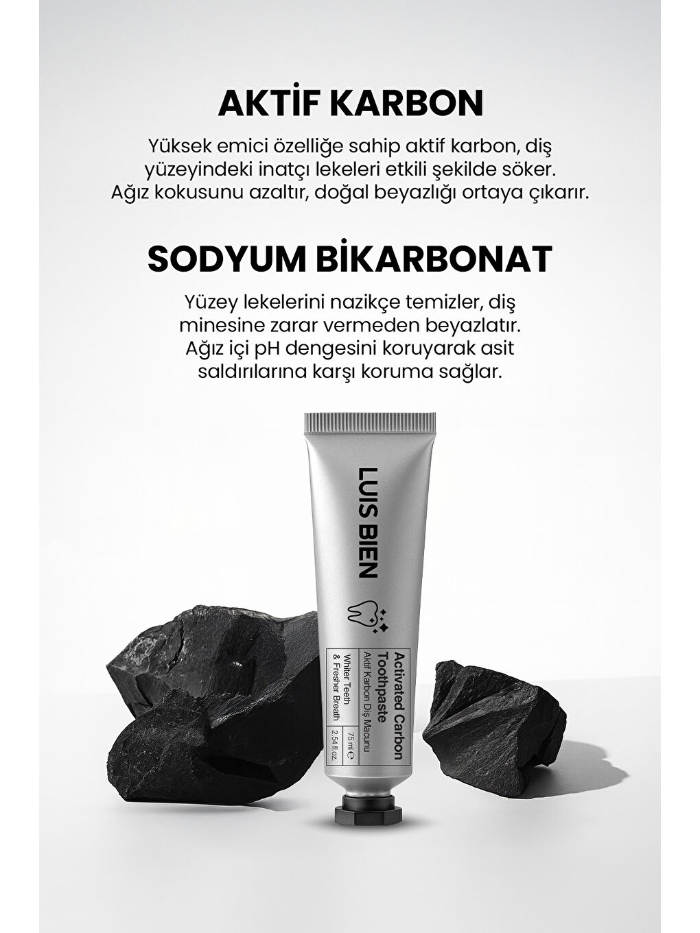 Aktif Karbon Diş Beyazlatma Macunu-1