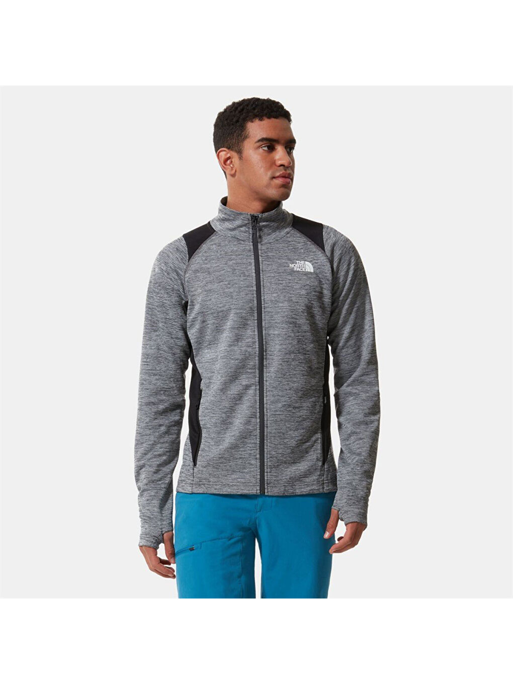 Ao Midlayer Fz Erkek Gri   Fermuarlı Sweatshirt