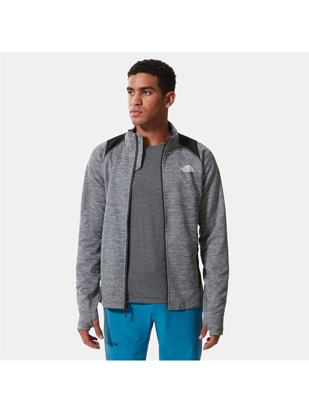 Ao Midlayer Fz Erkek Gri   Fermuarlı Sweatshirt-1