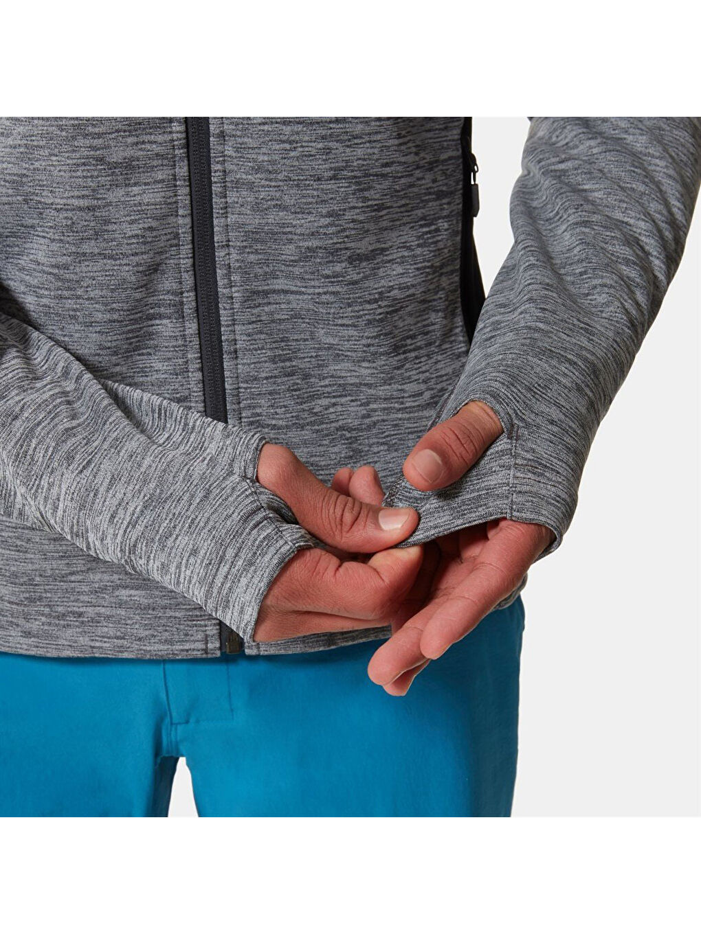 Ao Midlayer Fz Erkek Gri   Fermuarlı Sweatshirt-4