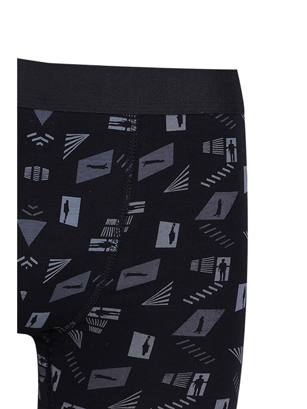 Gri Erkek Tekli Desenli Pamuklu Boxer-3