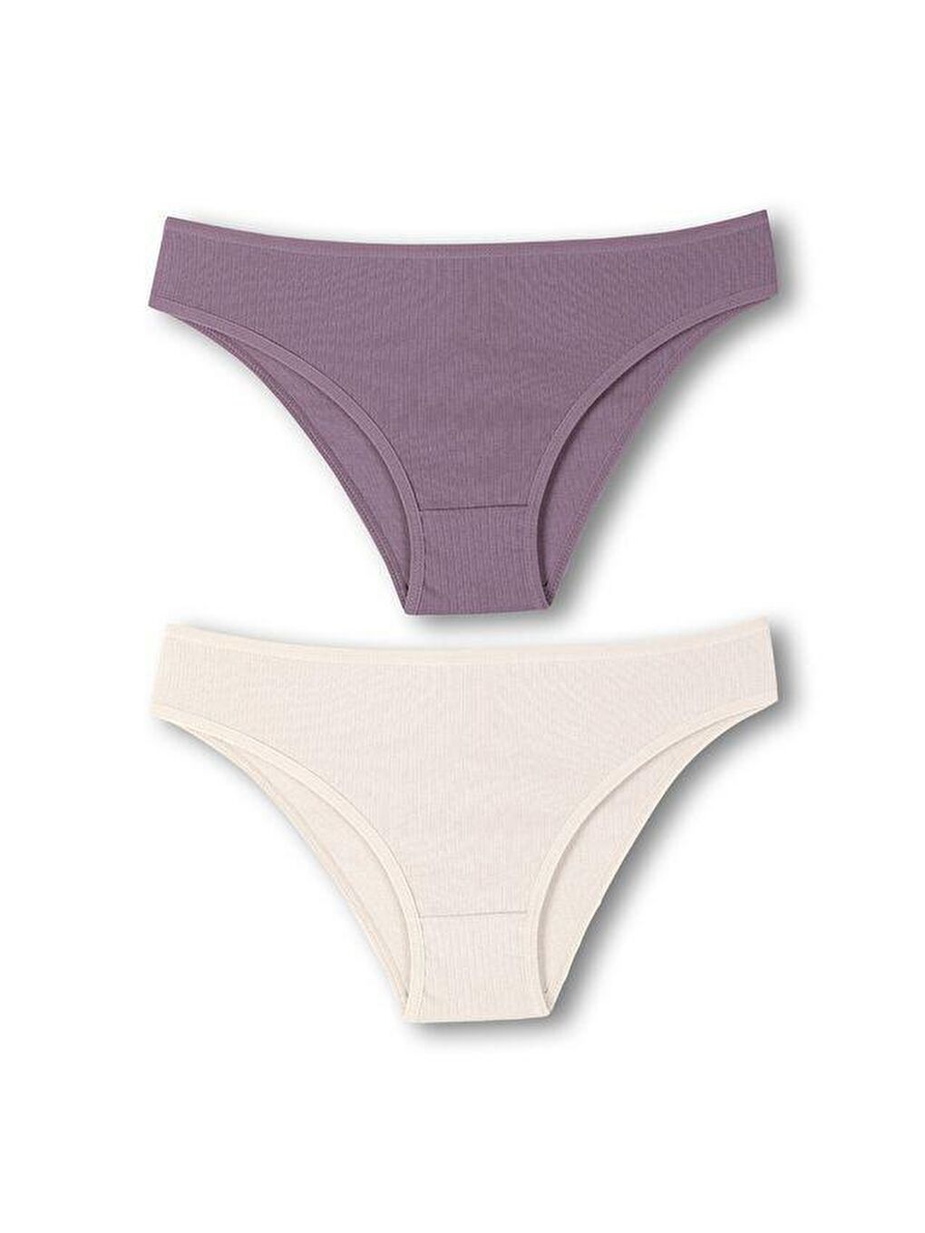 Mor Pamuklu Fitilli Dokulu Slip Kadın Külot 2'li