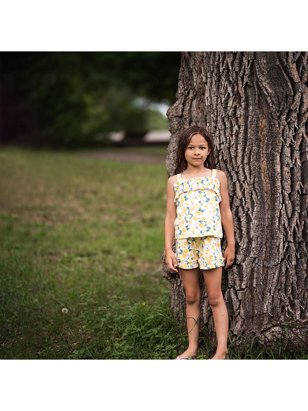 Sarı Limonata Şortlu Set