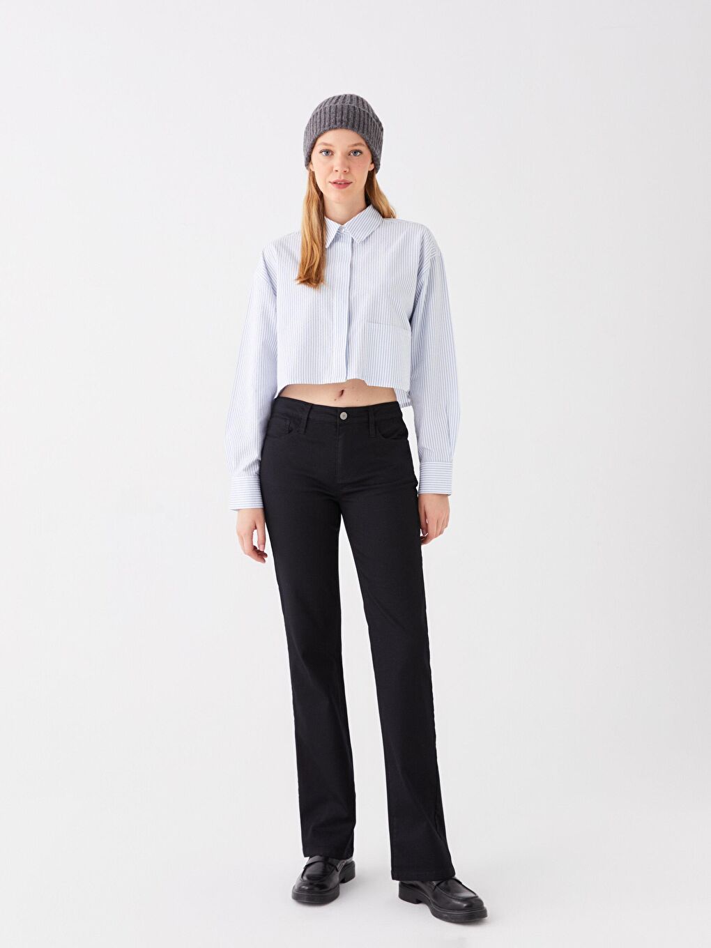 Çizme Paça Siyah Elastanlı Denim Pantolon Bg09