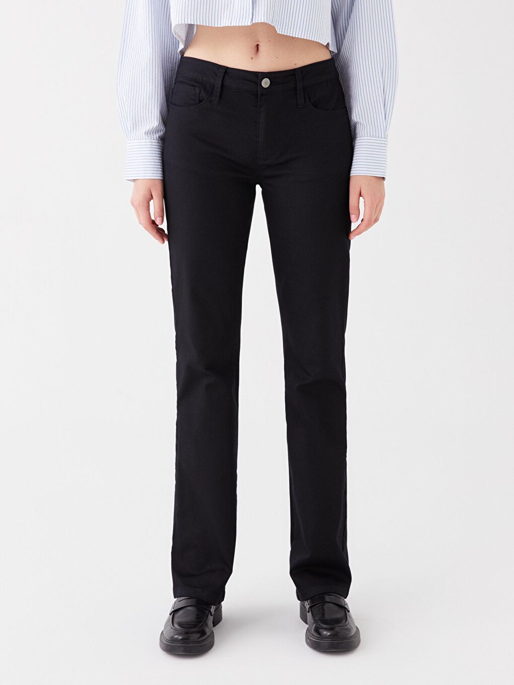 Çizme Paça Siyah Elastanlı Denim Pantolon Bg09-2