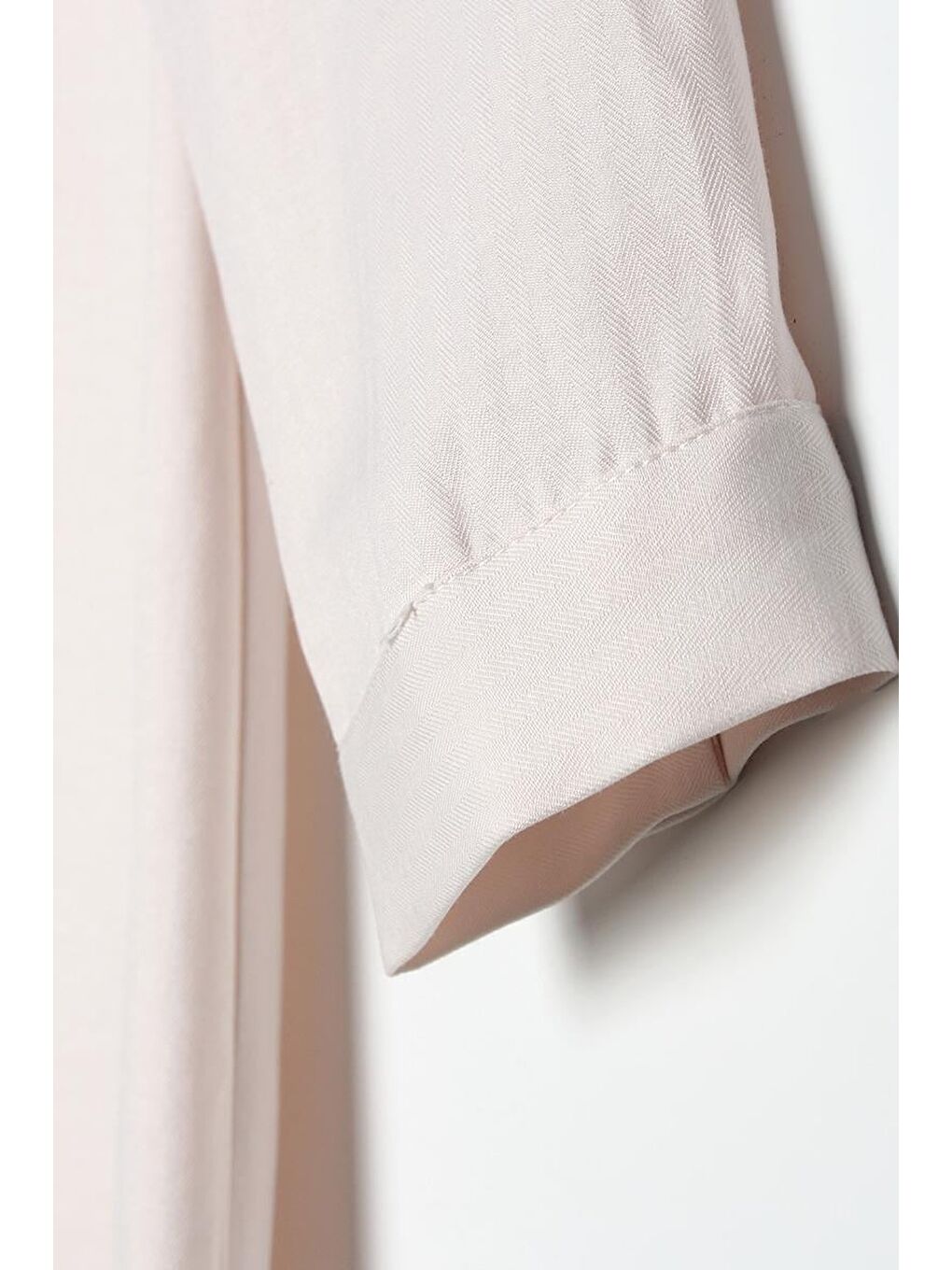 Açık Pembe-Gizli Patlı Uzun Gömlek-4