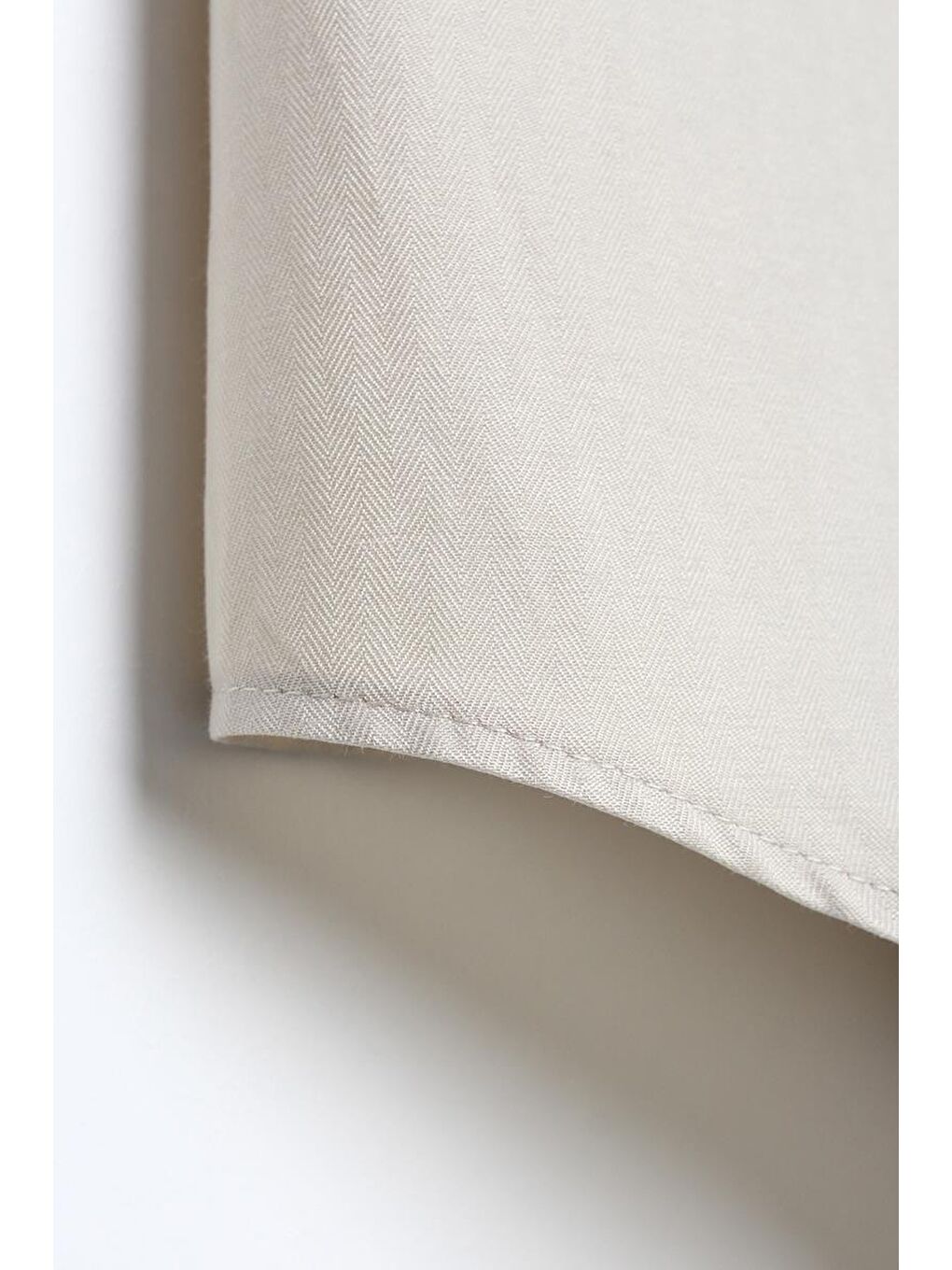 Açık Bej Basic Gizli Patlı Uzun Gömlek-4