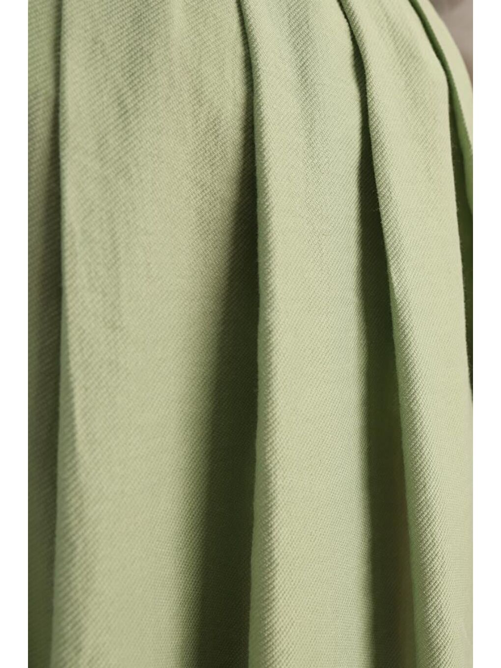 Açık Yeşil Pileli Kloş Etek-4