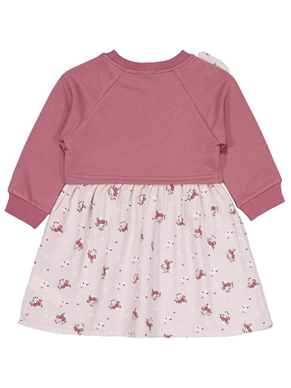 Girls Çiçek Desenli 2-5 Yaş Elbise - Pembe 2-3 Yaş-1