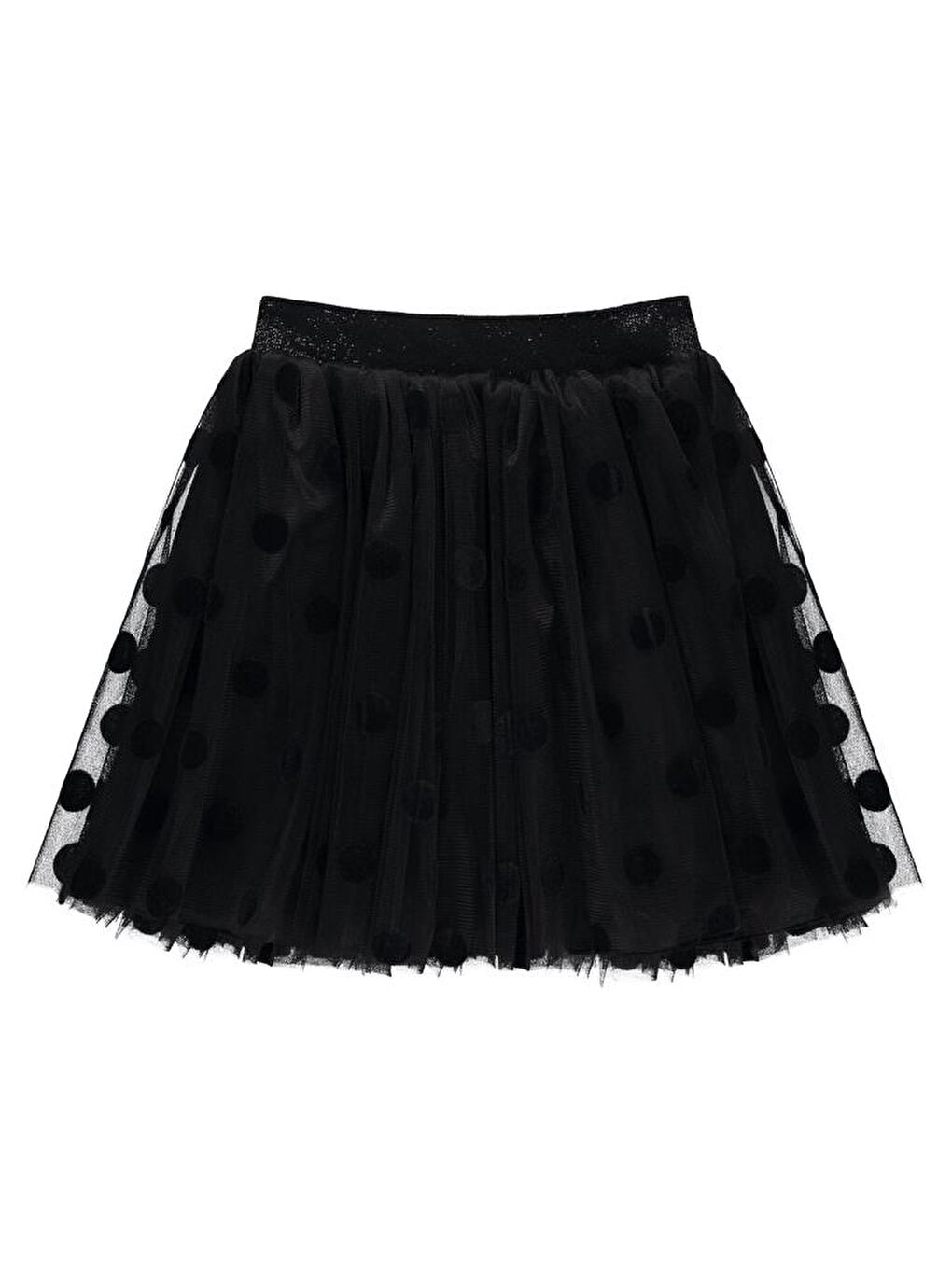 Girls Flok Puanlı Tütü 4-9 Yaş Etek - Siyah 9-10 Yaş-1