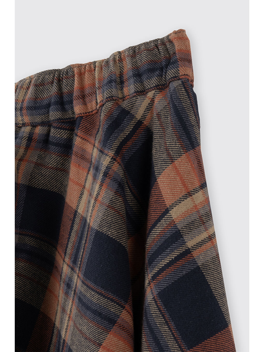 Kız Çocuk Ekose Lacivert Etek-1