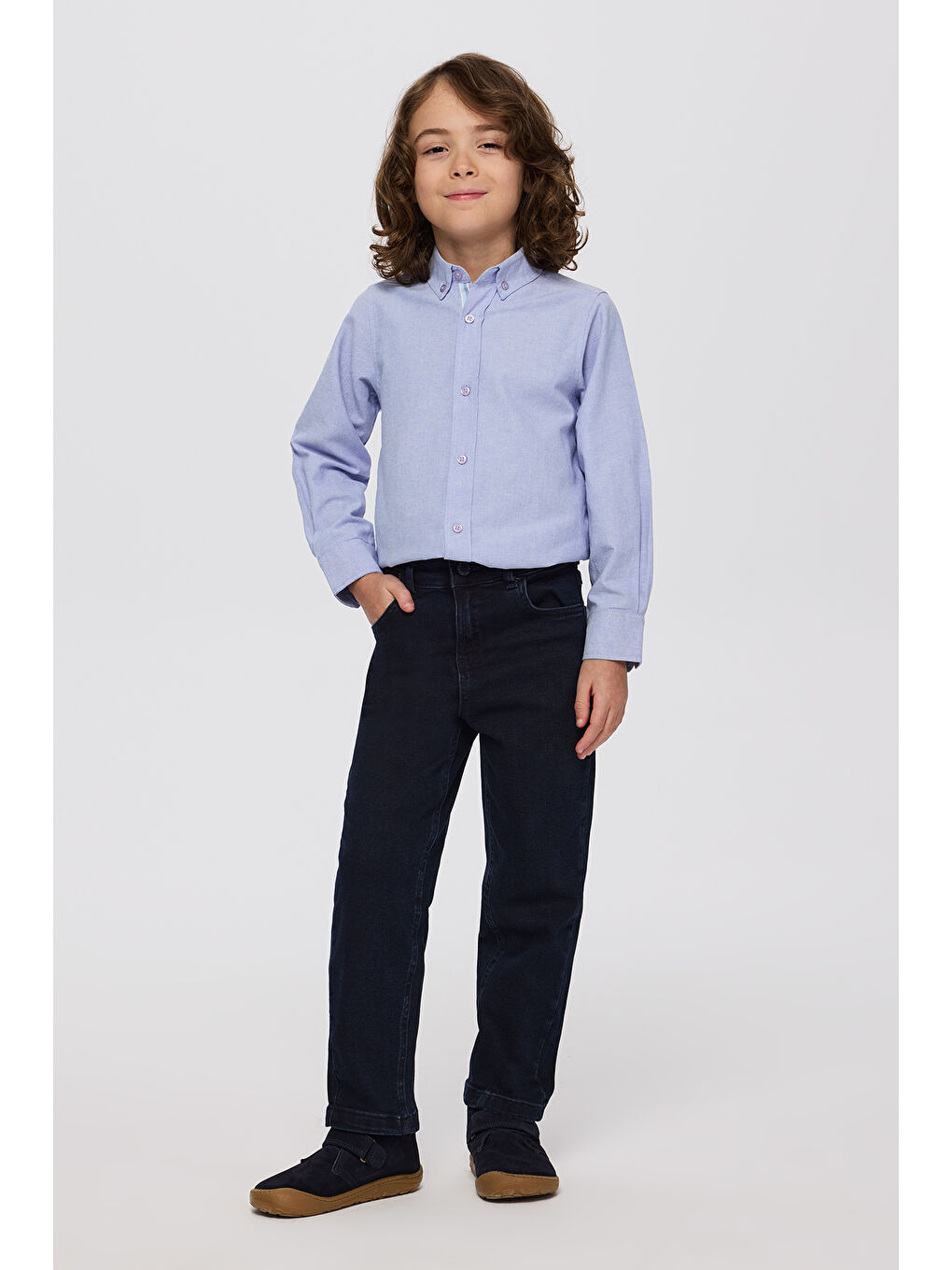 Erkek Çocuk Cepli Lacivert Jean Pantolon