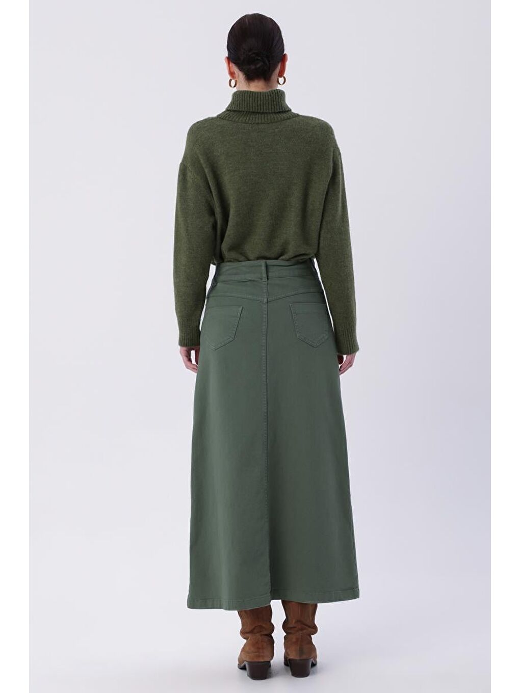 Yeşil Klasik 5 Cep Etek-3