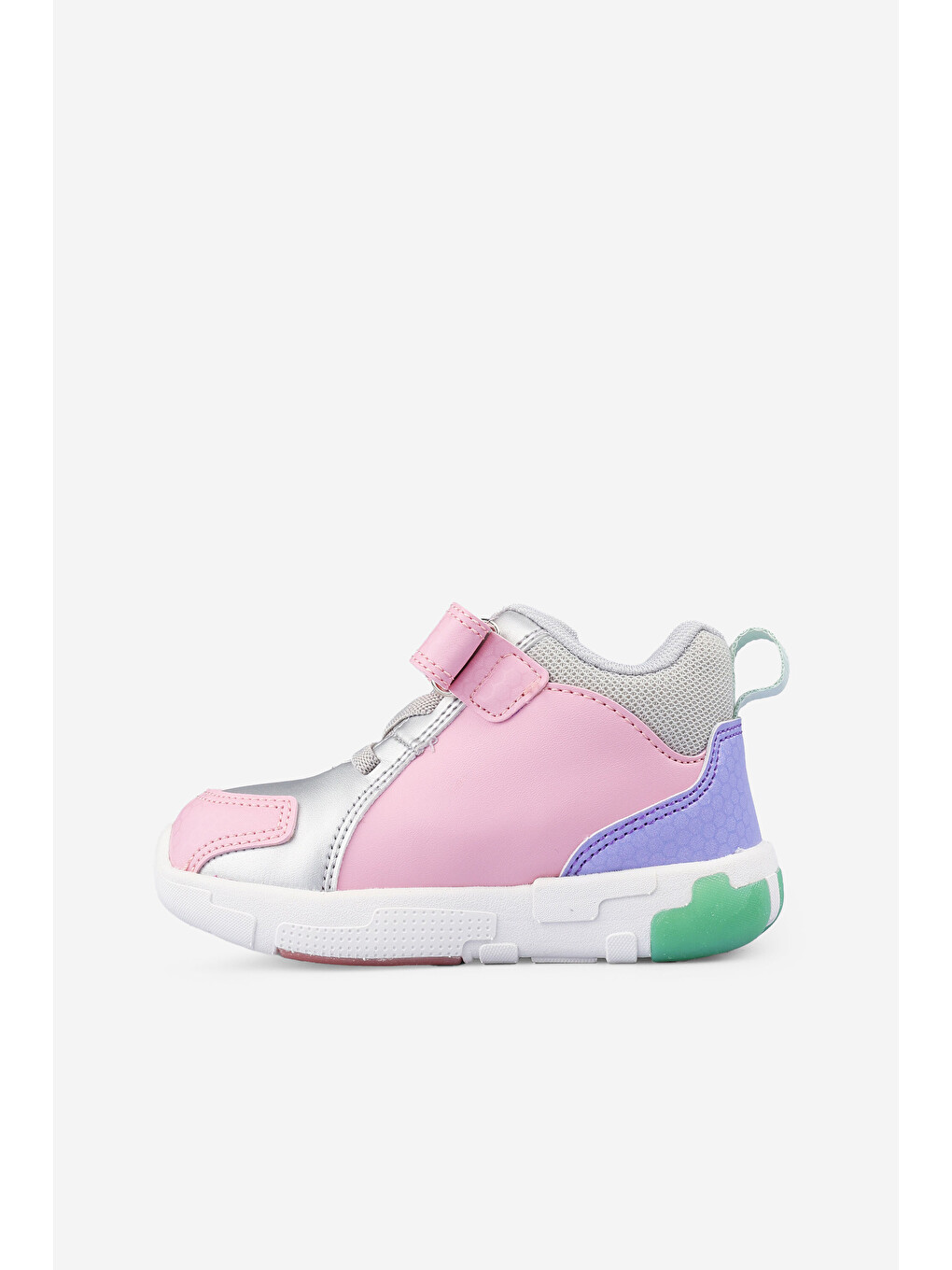 Pembe Rocky Işıklı Kız Bebek Pudra Bot-1