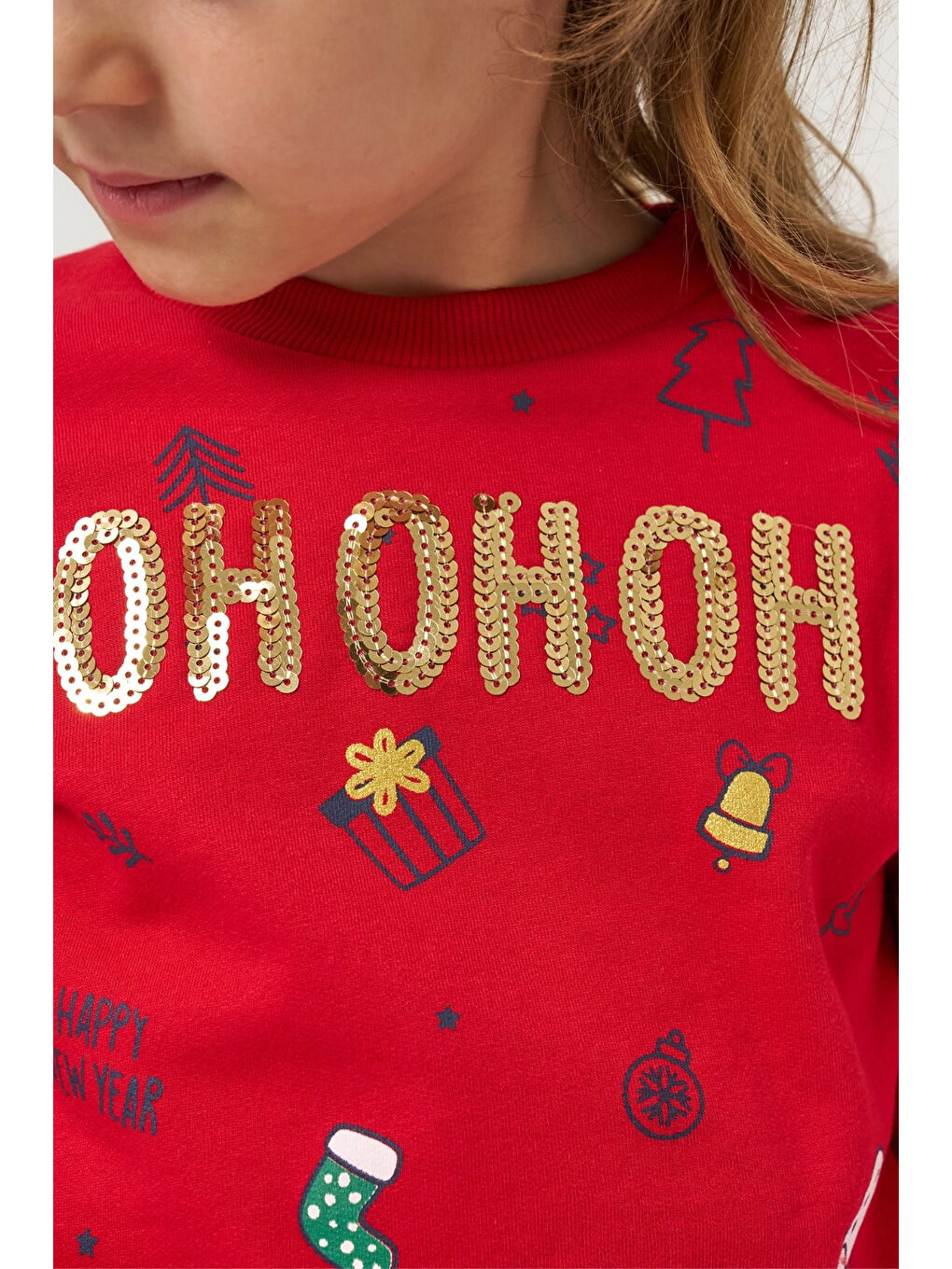 Yeşil Yılbaşı Temalı Kız Çocuk İkili Takım - Judy-5