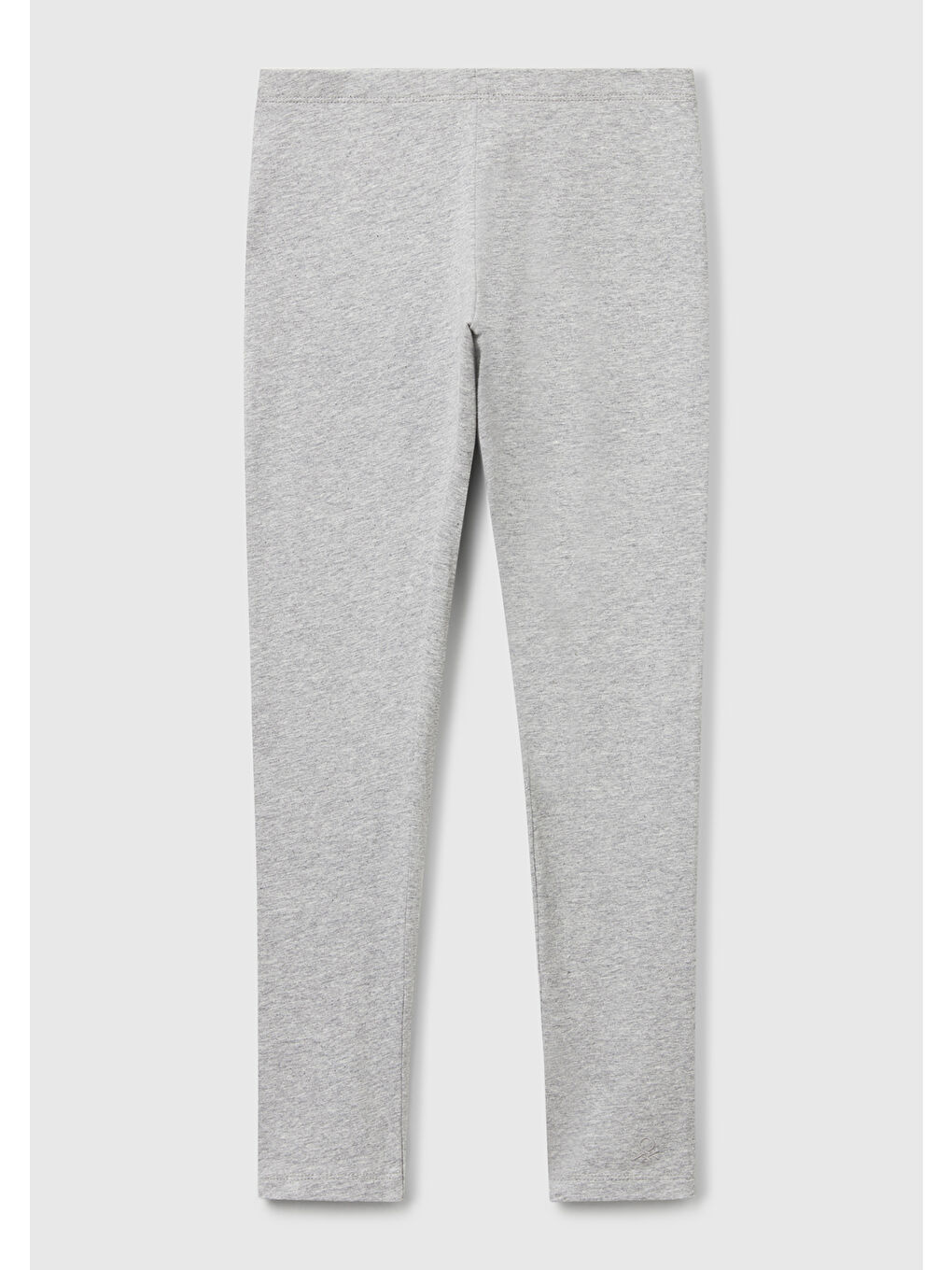 Kız Çocuk Gri Melanj İşlemeli Tayt