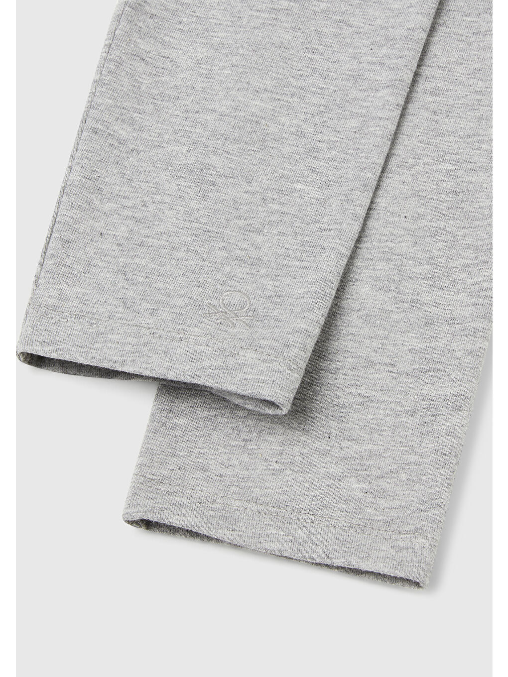 Kız Çocuk Gri Melanj İşlemeli Tayt-2