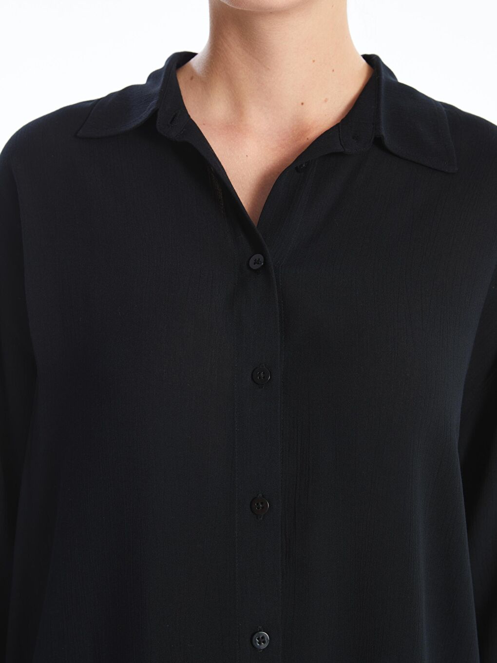 KOOR Loose Fit Siyah Kadın Gömlek  Bg116 - 1