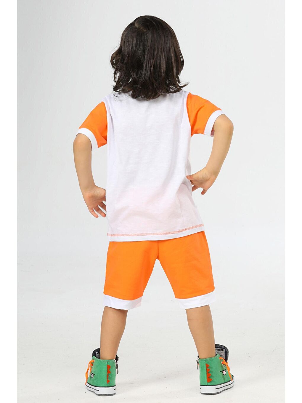 LupiaKids Siyah-Turuncu Wild Orange Şort Takım - 1