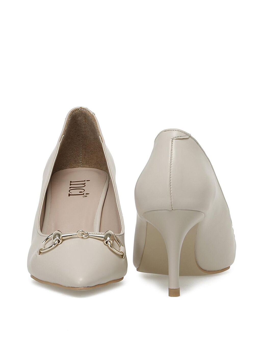 CLARA 3FX Bej Kadın Topuklu Ayakkabı-4