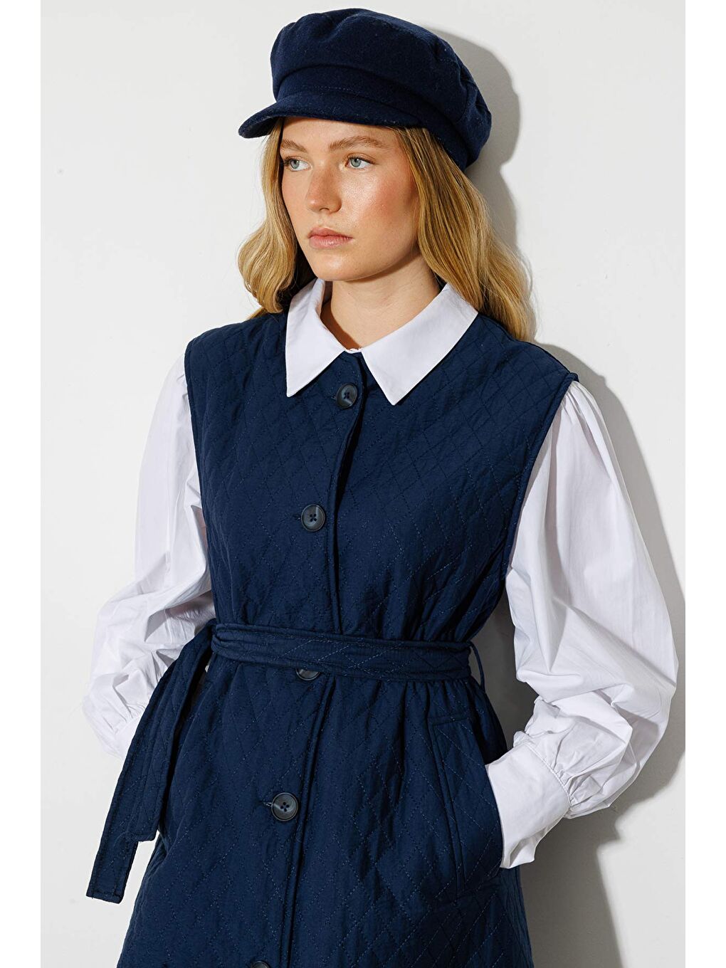 Kapitone Lacivert Jile-1