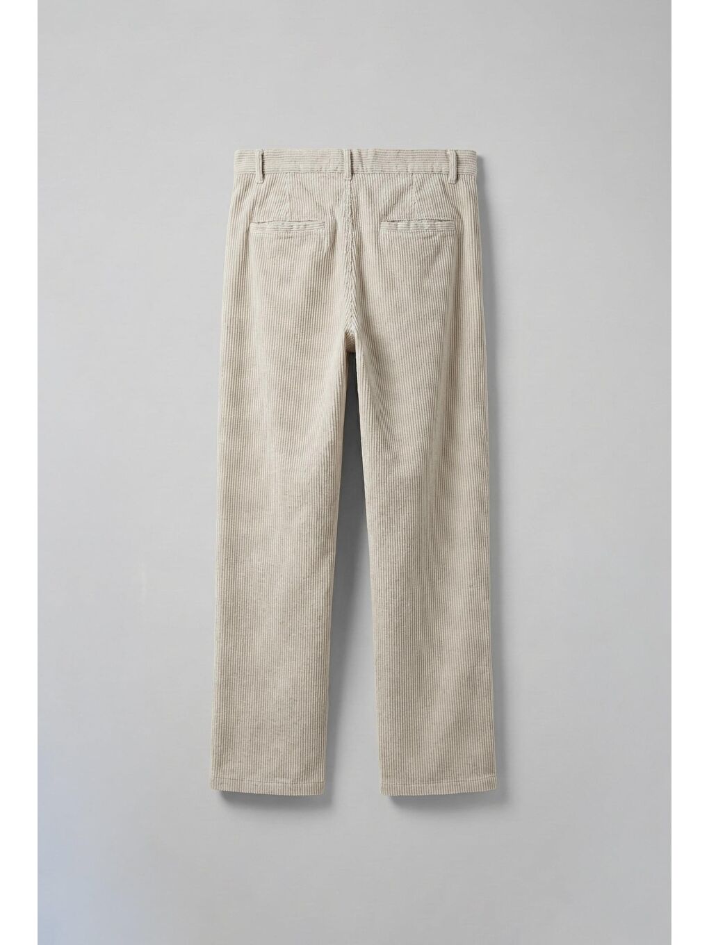 Ekru Erkek Baggy Fit Kadife Pantolon Krem-1