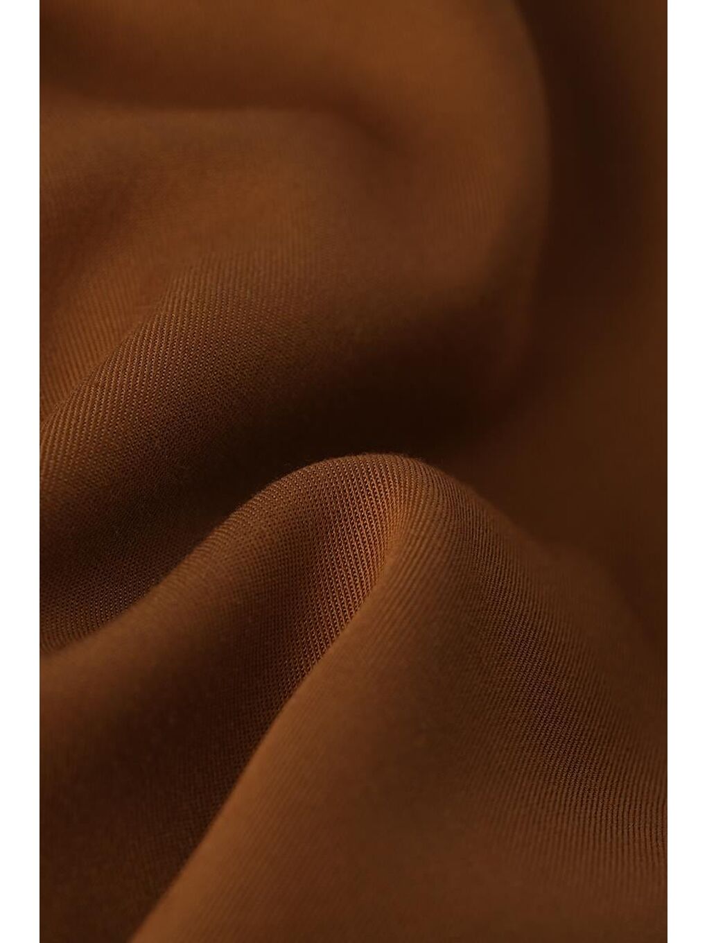Kahverengi Açık Kahve-Fistolu Ve Nervürlü Rahat Kalıp Viskon Elbise-6