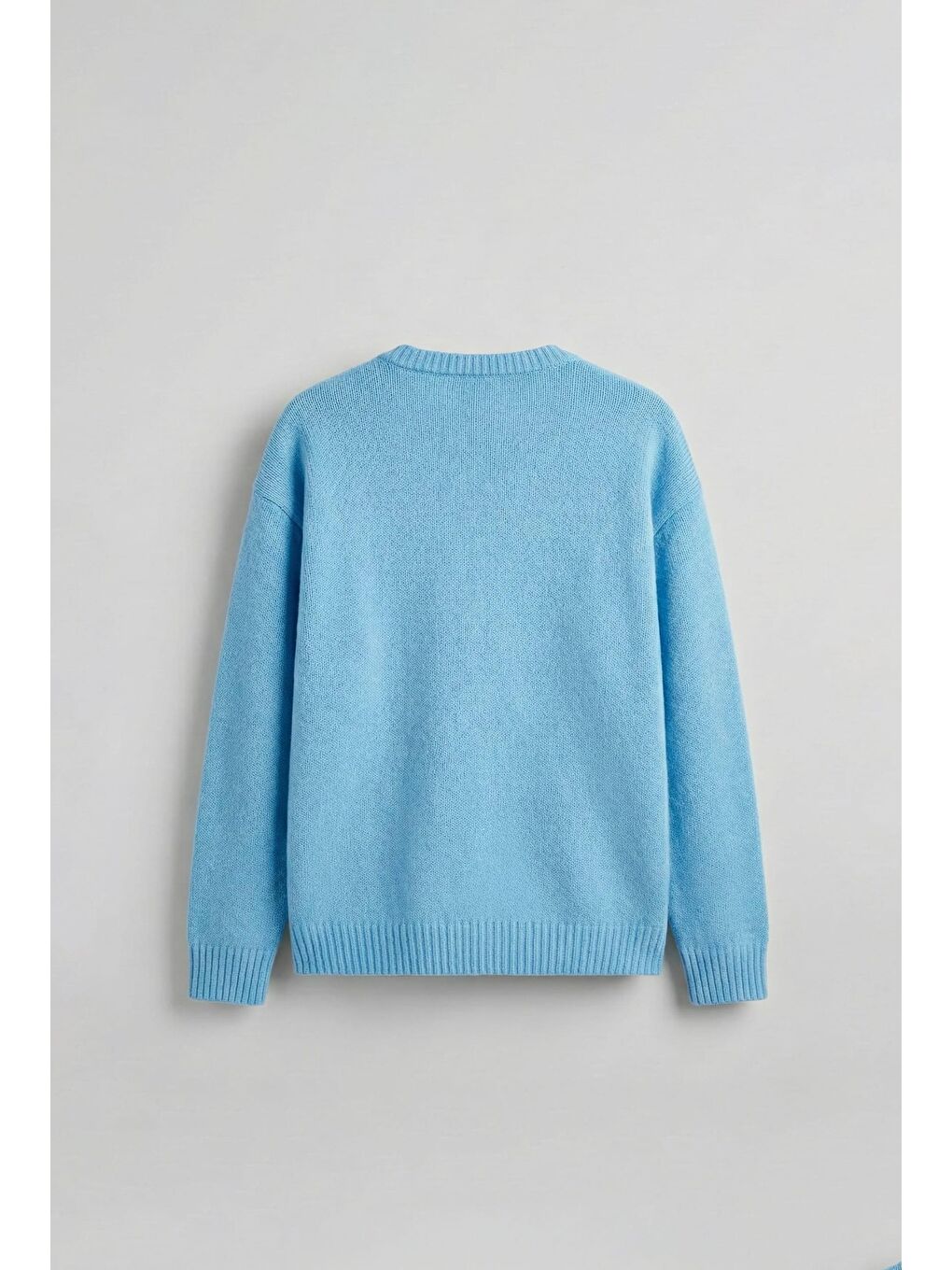 Erkek Oversize Yumuşak Dokulu Kazak Bebek Mavi-1