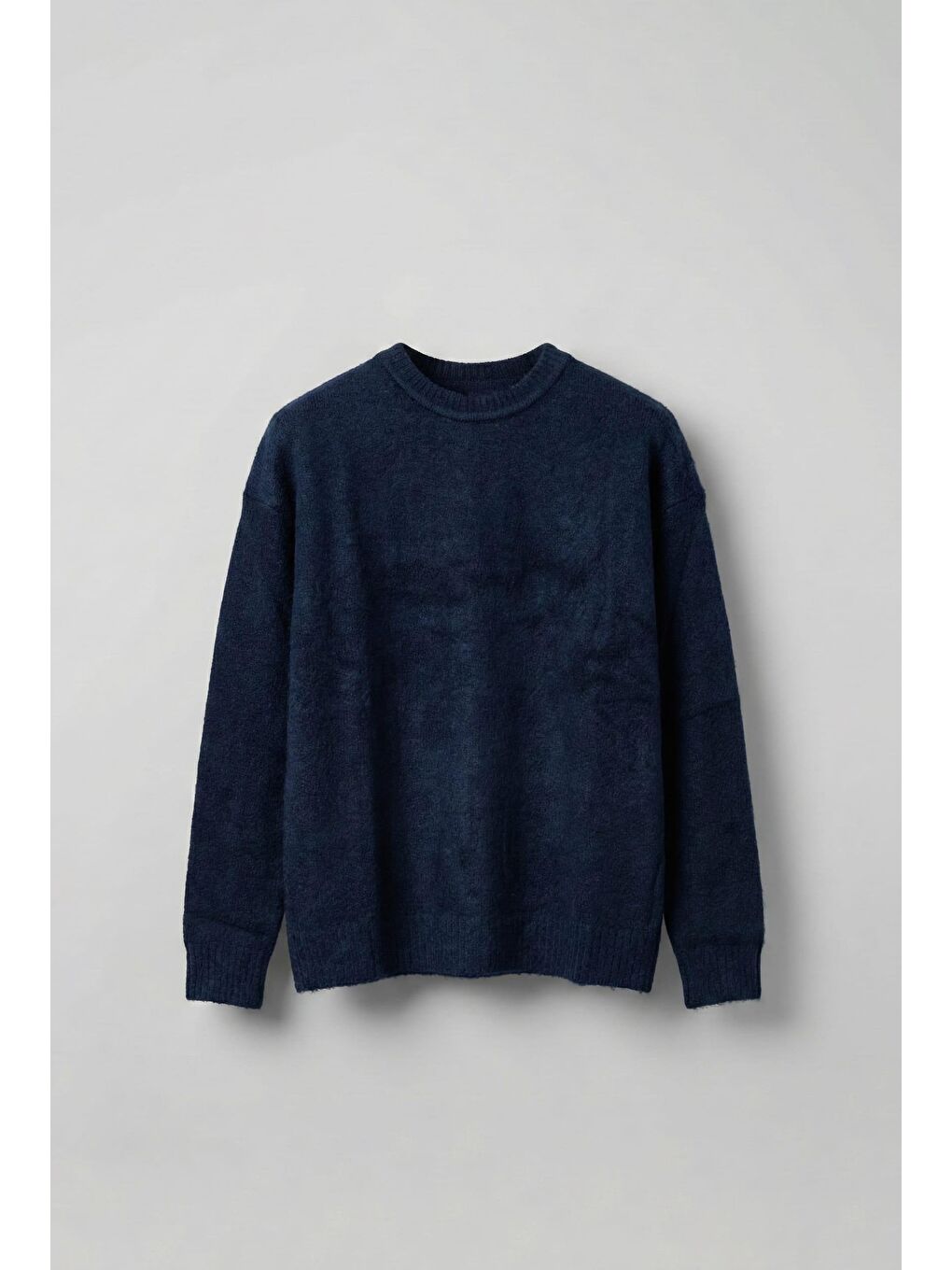 Erkek Oversize Yumuşak Dokulu Kazak Lacivert