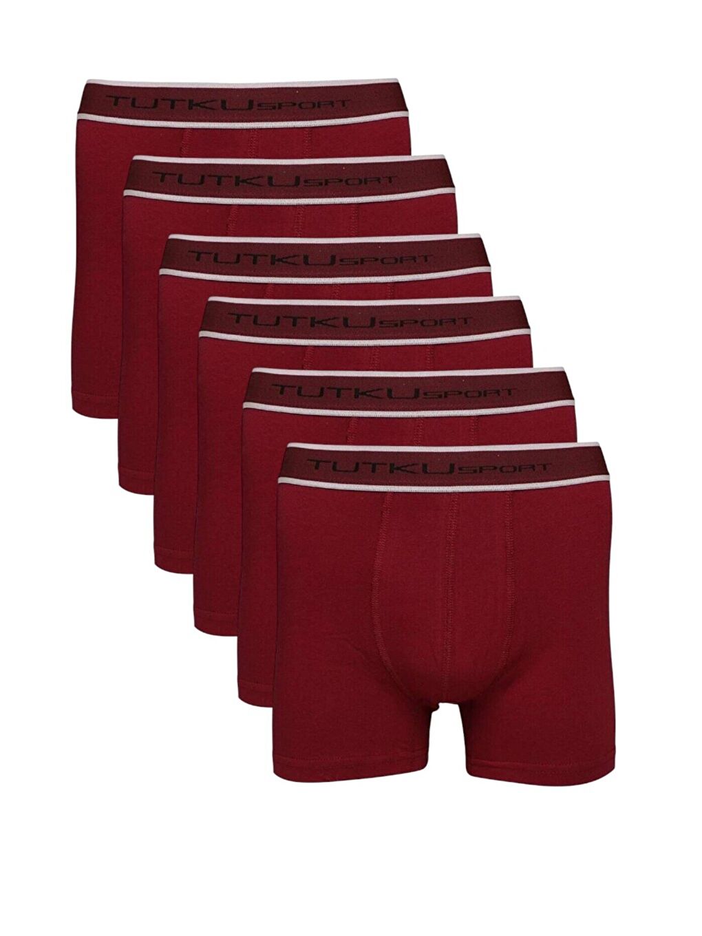 6'lı Erkek Bordo Pamuklu Esnek Kaliteli Boxer