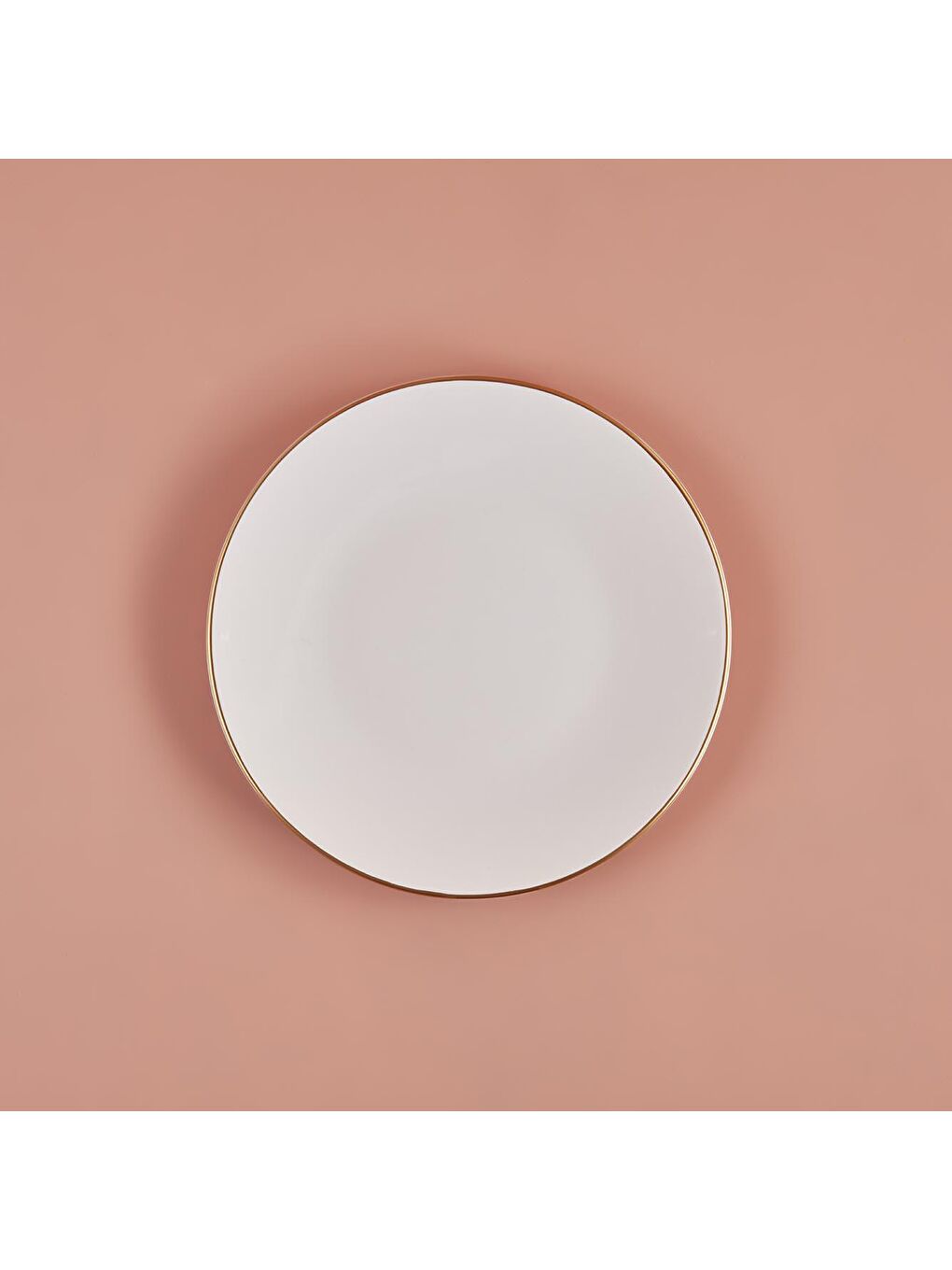 Allure Seramik Servis Tabağı Beyaz-Gold