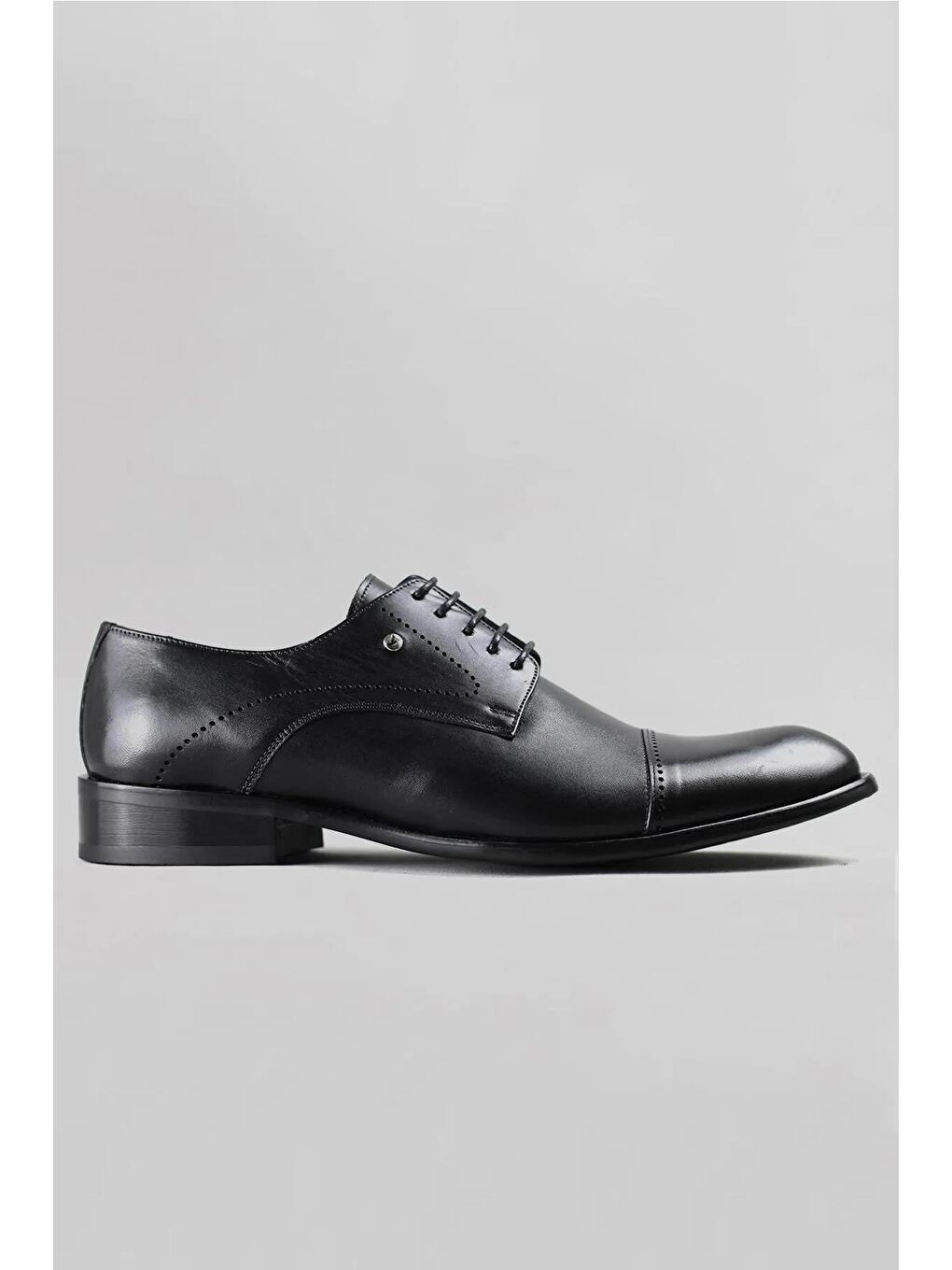 Siyah Serdar Yeşil Tunga Büyük Numara Erkek Hakiki Deri Klasik Ayakkabı