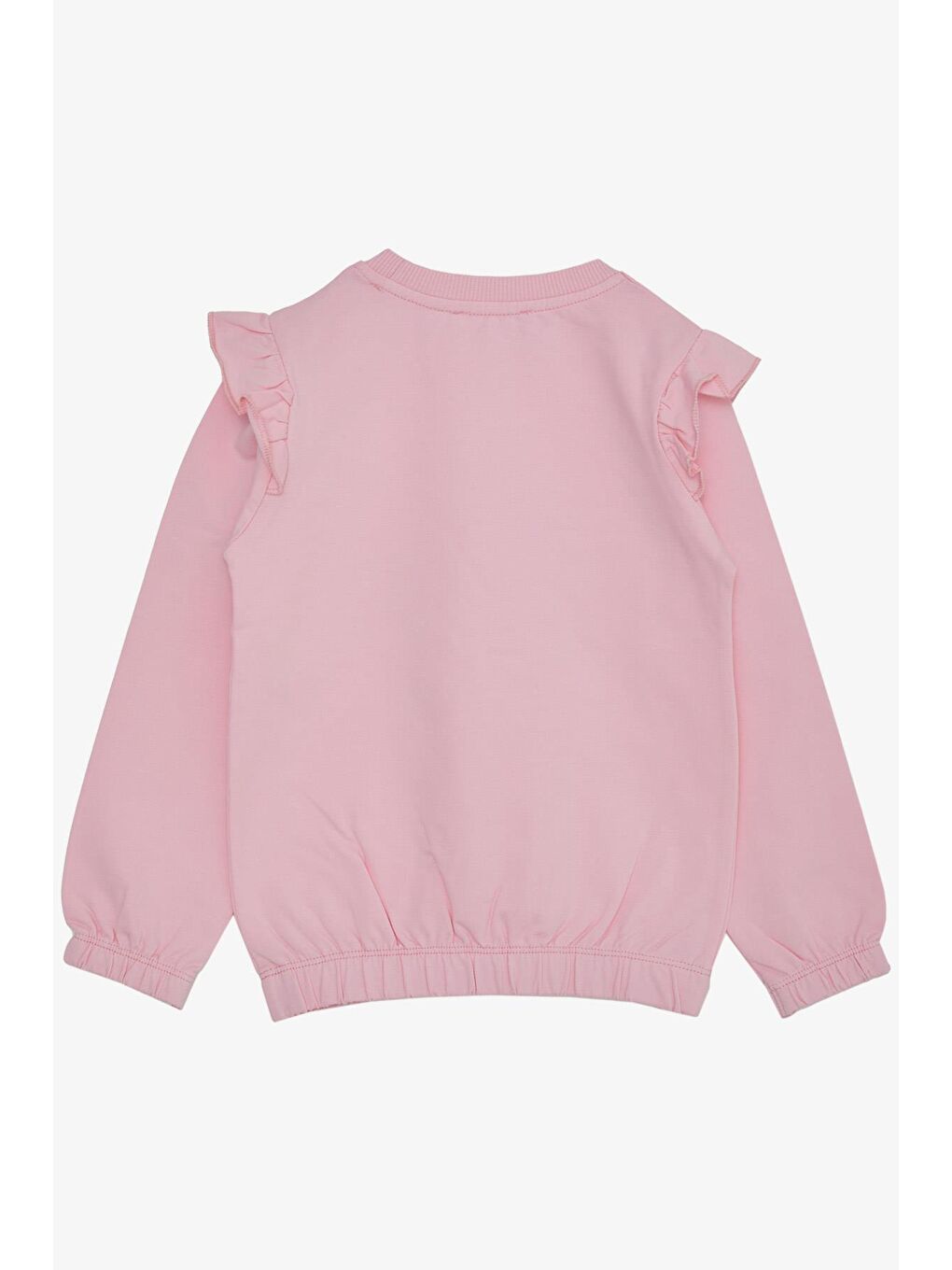 Breeze Pembe Kız Bebek Sweatshirt Pullu Ayıcık Aksesuarlı Simli Yazı Baskılı Pembe (1.5-4 Yaş) - 1