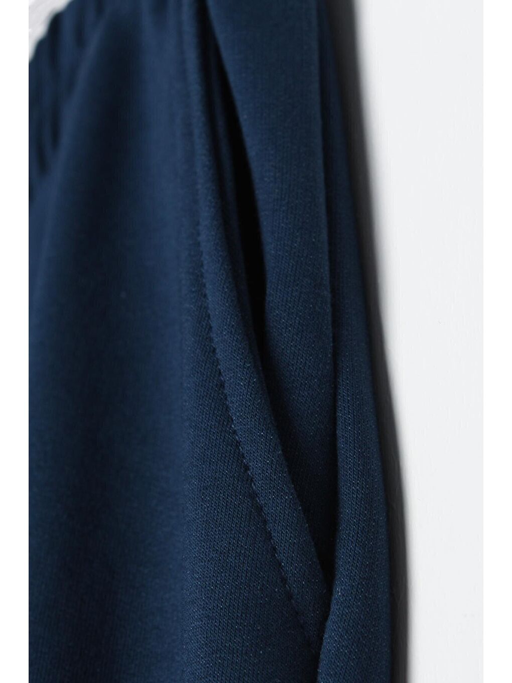Koyu İndigo Büyük Beden Lastikli Eşofman Altı-3
