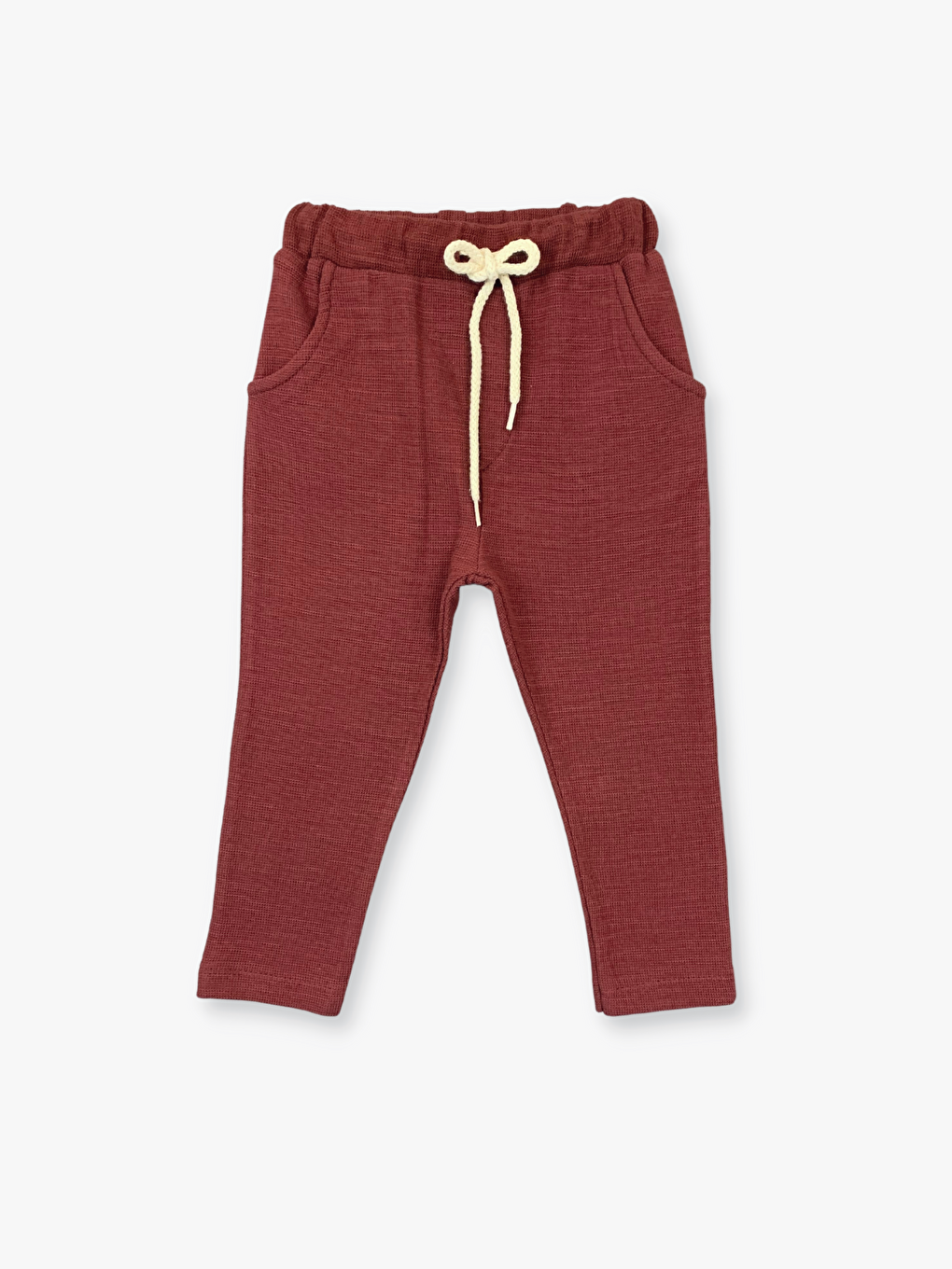 Bordo Bisiklet Yaka Uzun Kollu Erkek Bebek 2'li Takım-2