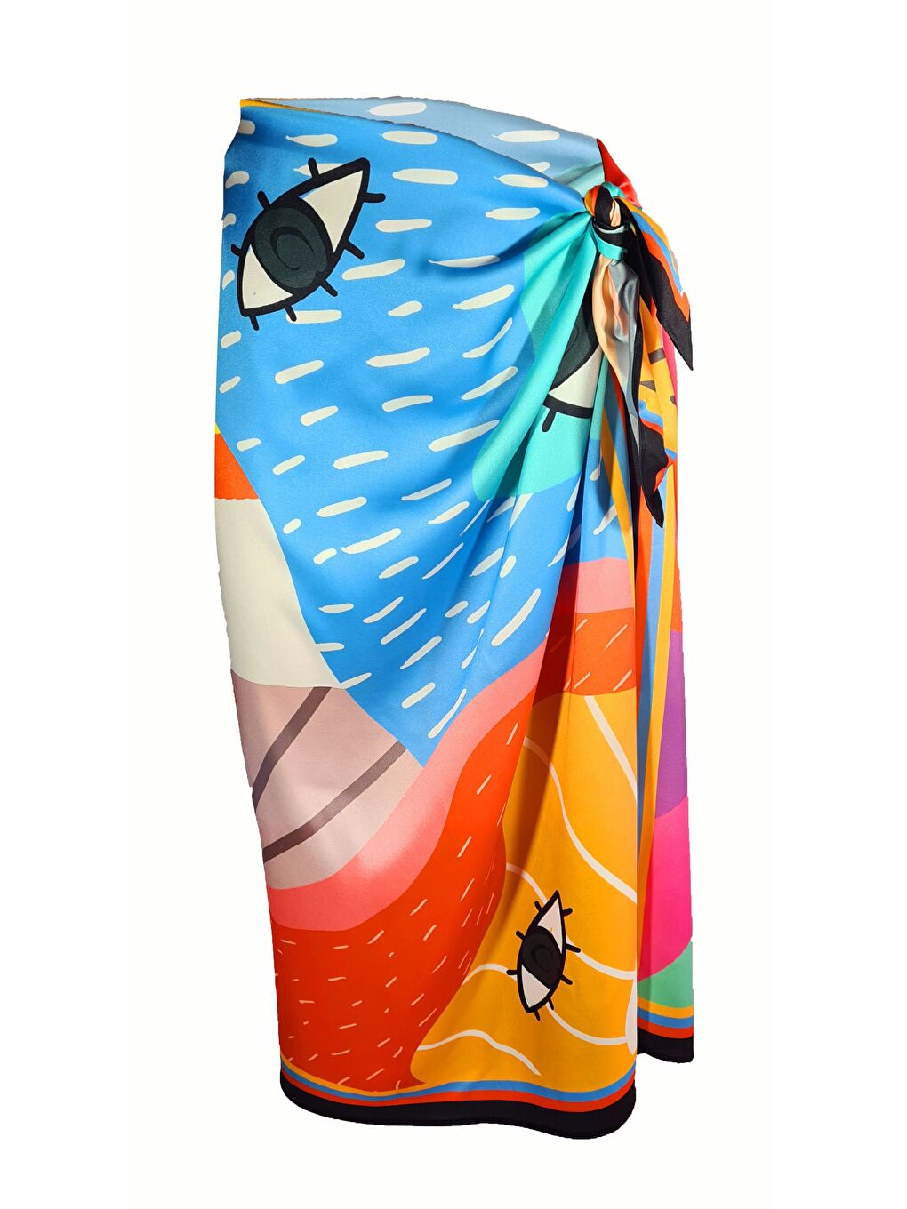 Karışık Elena Desenli Çok Renkli - İç Göstermeyen Parlak Kumaş