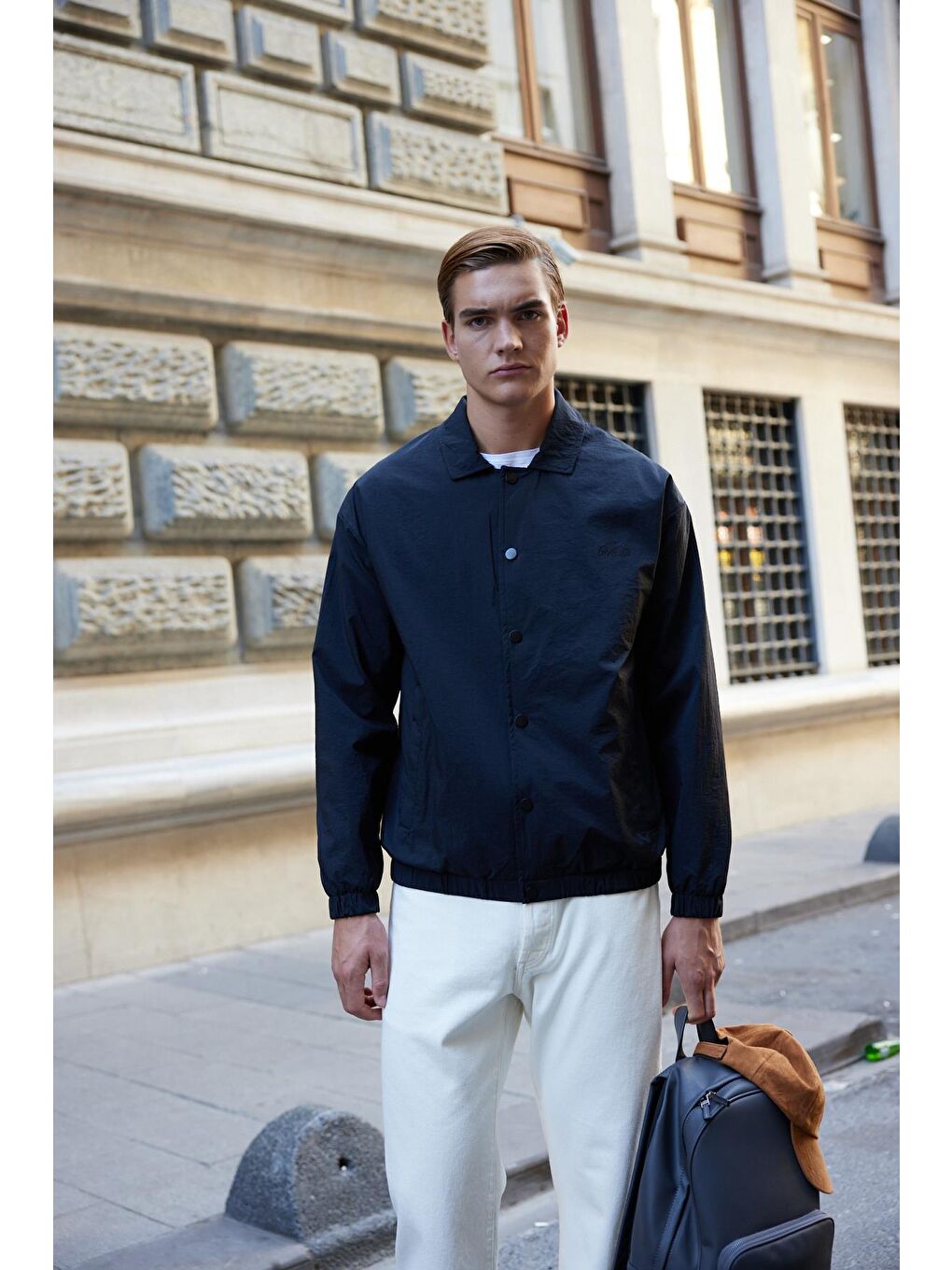 Erkek Paraşüt Mont Ceket Siyah-2