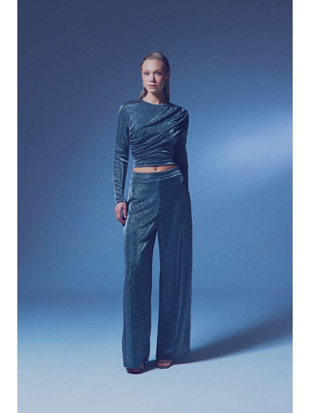 Simli Salaş Pantolon - Antrasit