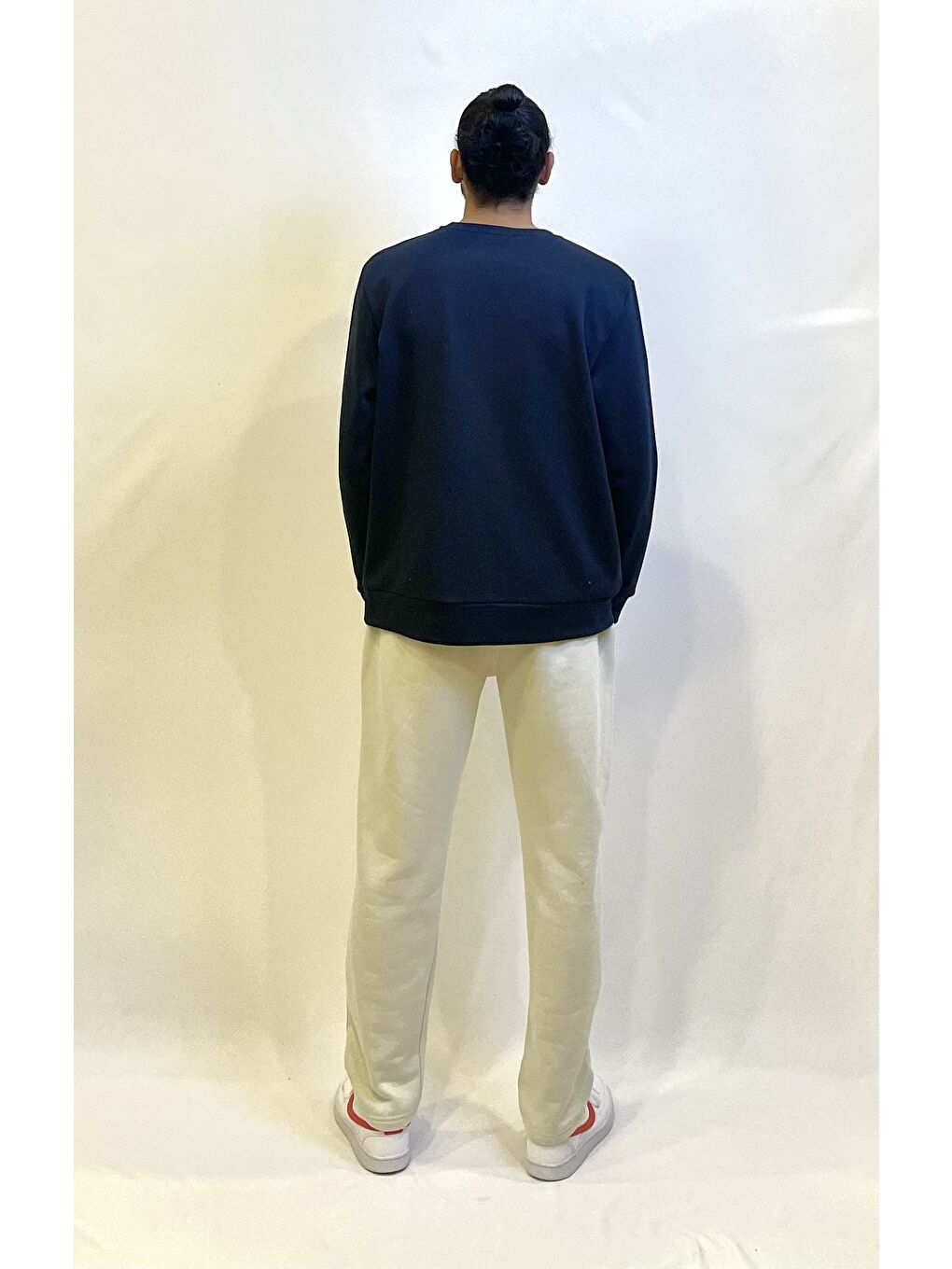 Lacivert Erkek Bisiklet Yaka Regular Fit 3 İplik Kalın Brooklyn Baskılı Sweatshirt SPR24sw29-1