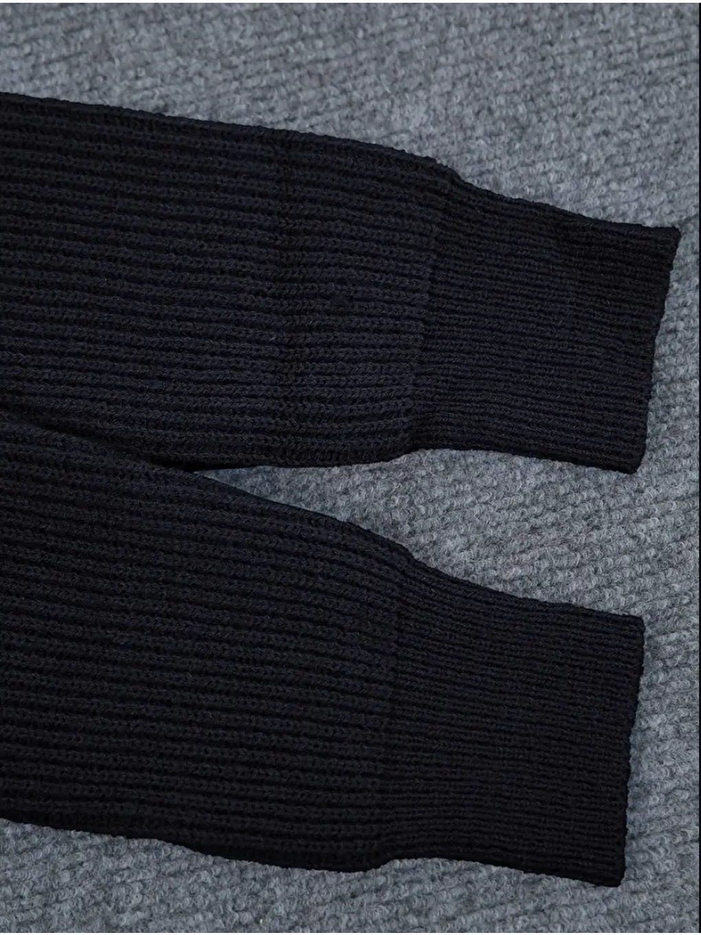 Erkek Siyah Regular Fit Bisiklet Yaka Örgülü Triko-5