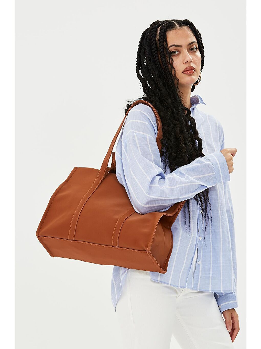 Kahverengi Taba Amelia Shopper Kadın Çanta-1